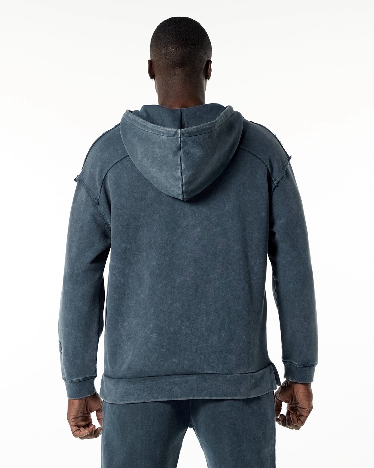 Alphalete Heavyweight Washed Terry Hoodie Modre | 734-YZTODB