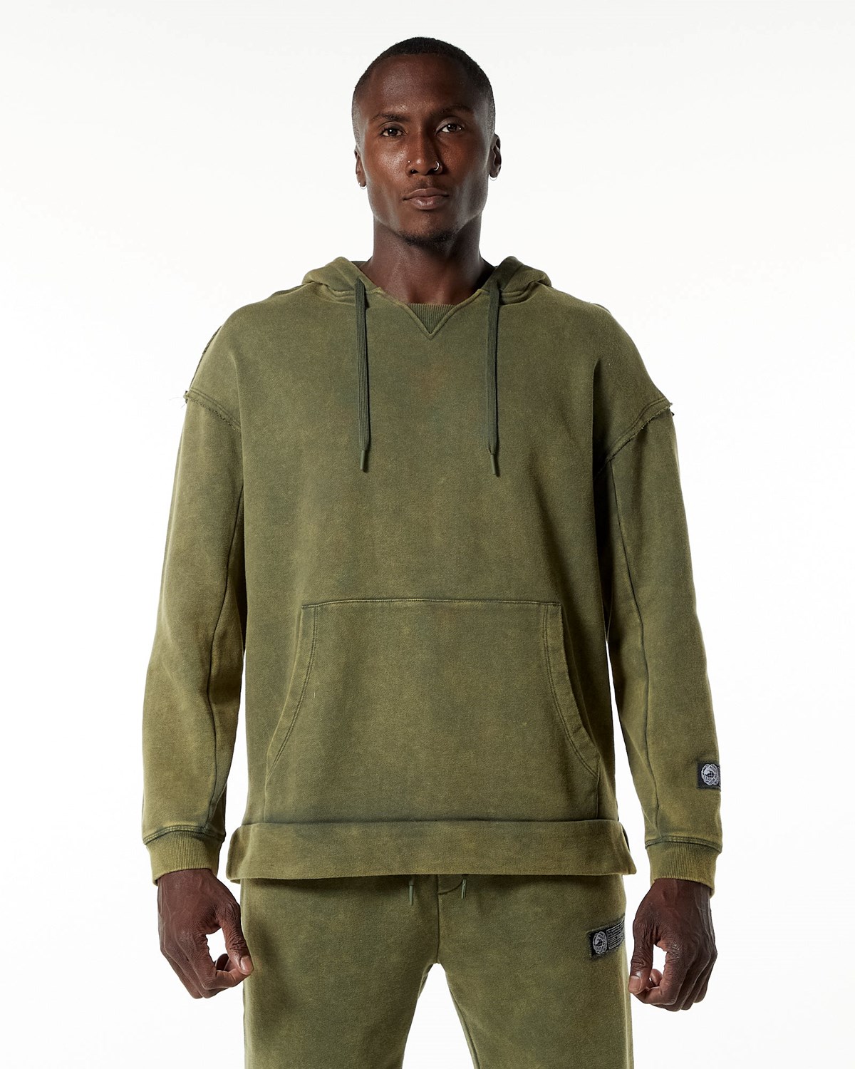 Alphalete Heavyweight Washed Terry Hoodie Zelene | 782-MCQBOF