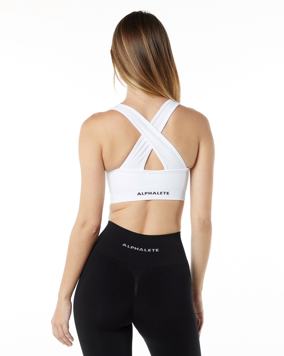 Alphalete High-Impact Seamless Sports Bra Biele | 163-RCXWDT