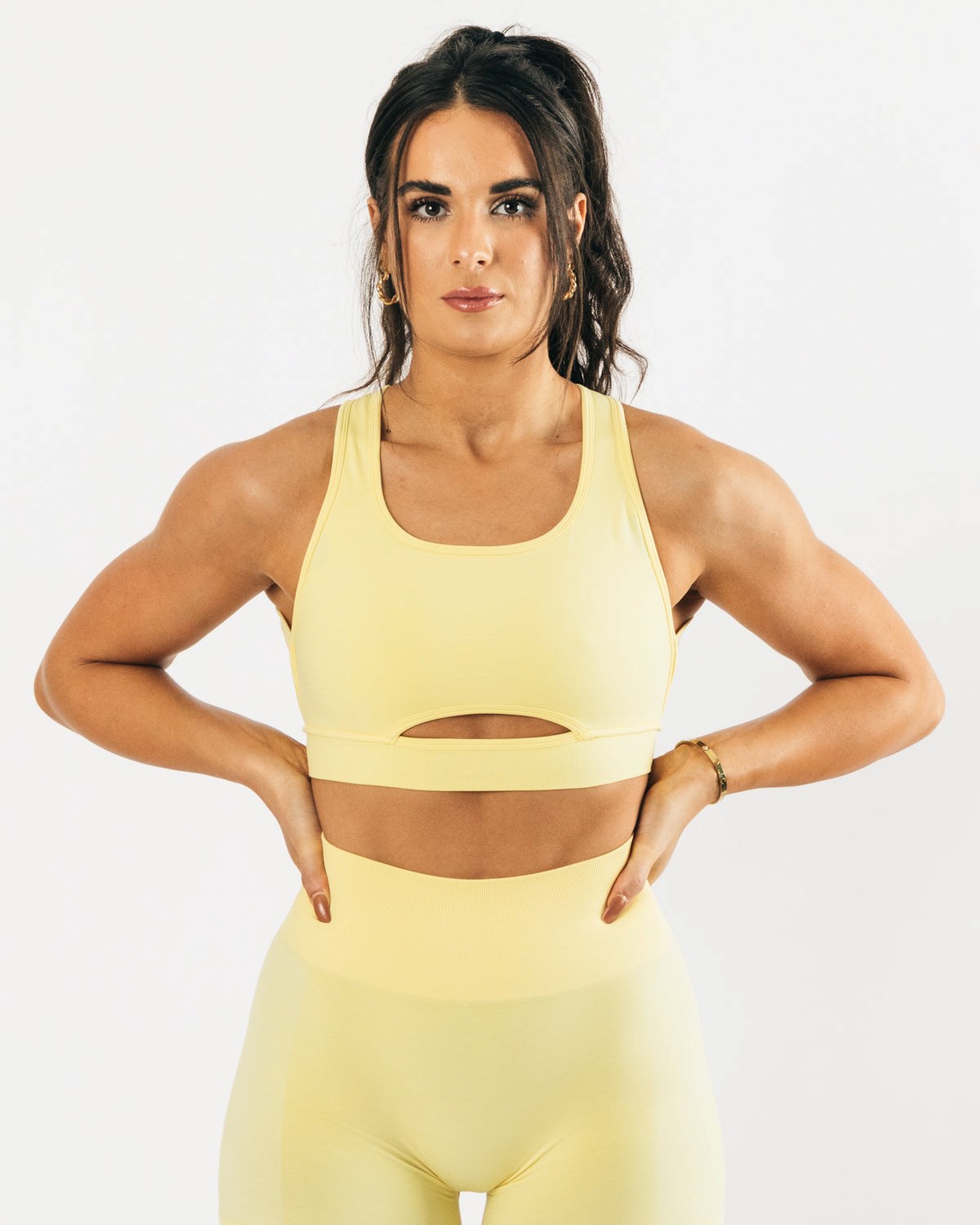 Alphalete High-Impact Seamless Sports Bra Lemonade | 374-CXQBMY