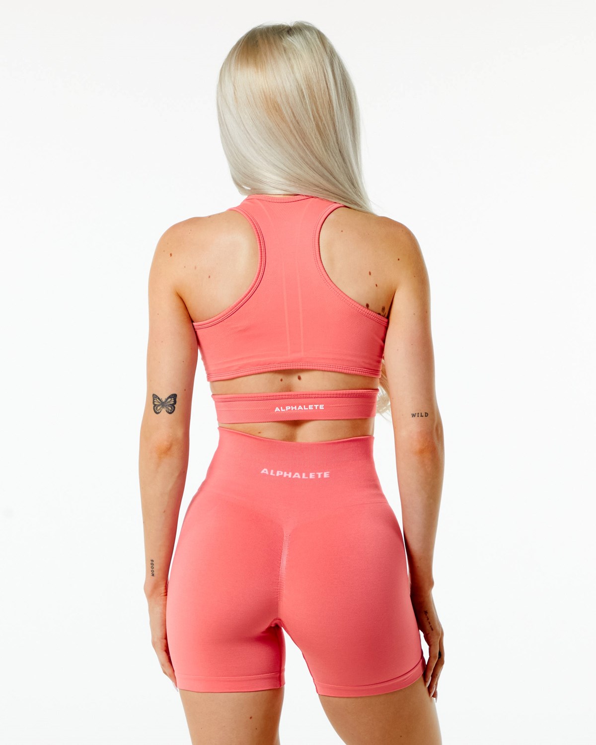 Alphalete High-Impact Seamless Sports Bra Ruzove | 460-GXVMRU