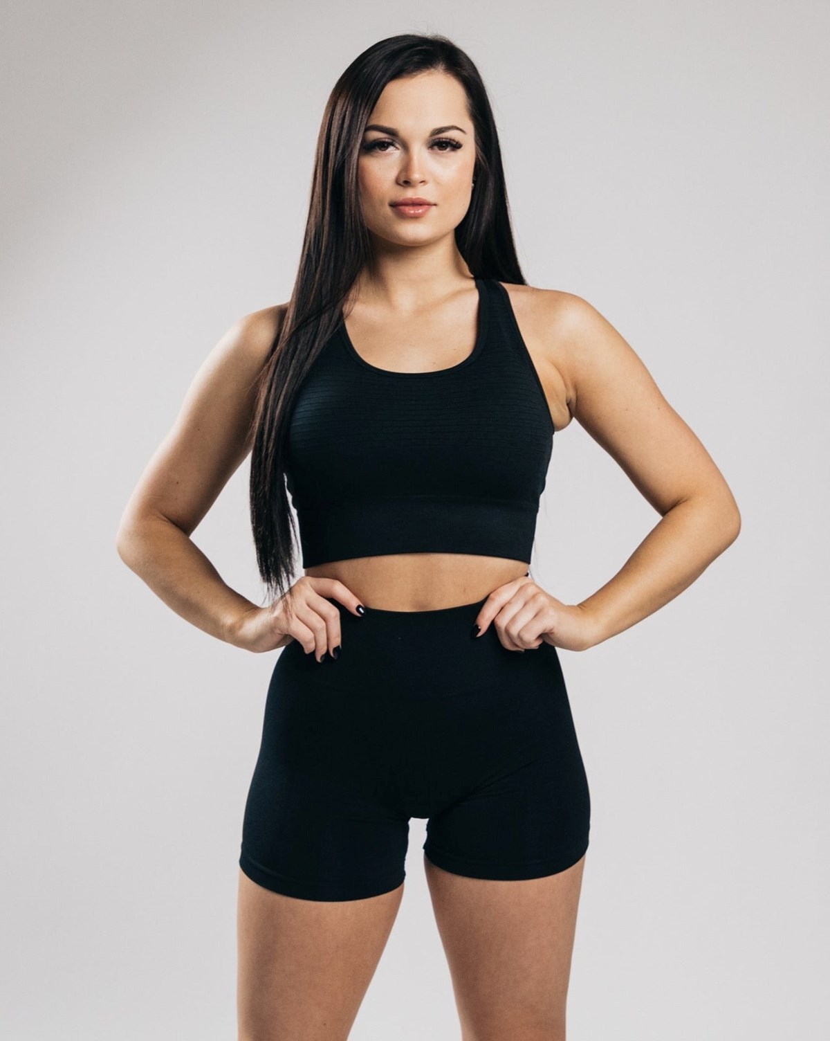 Alphalete High-Impact Seamless Sports Bra Čierne | 560-VLSAHB