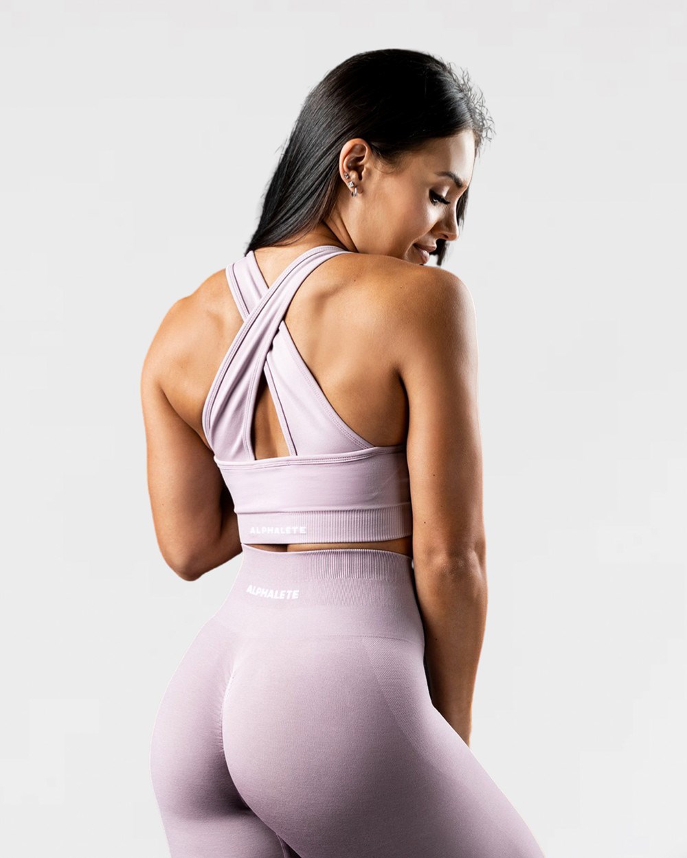 Alphalete High-Impact Seamless Sports Bra Viola | 853-OTZQLG