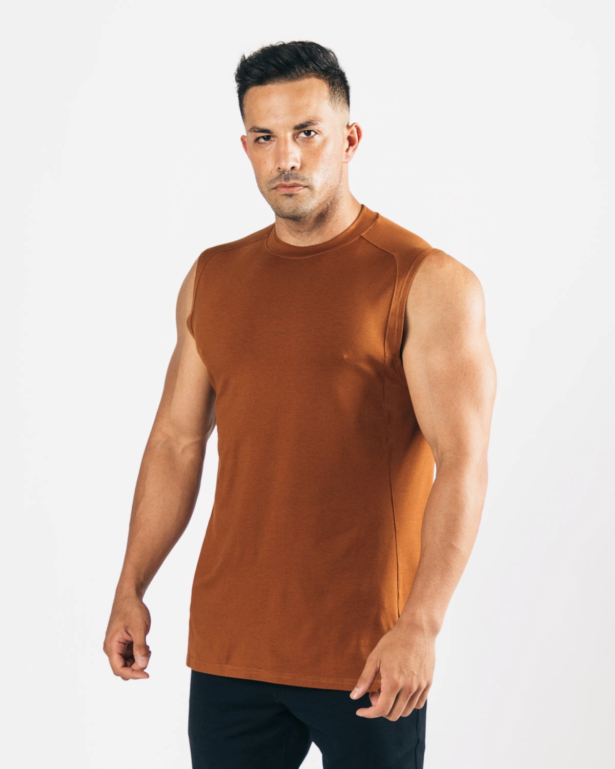 Alphalete High-Neck Premium Cutoff Mahogany | 269-PSTYNK