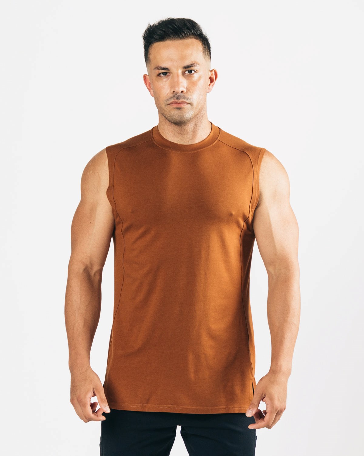 Alphalete High-Neck Premium Cutoff Mahogany | 269-PSTYNK