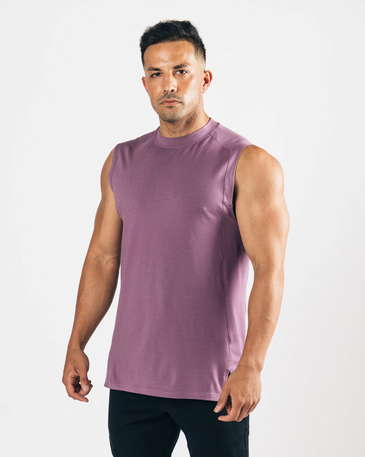 Alphalete High-Neck Premium Cutoff Čierne | 819-FNYOUP