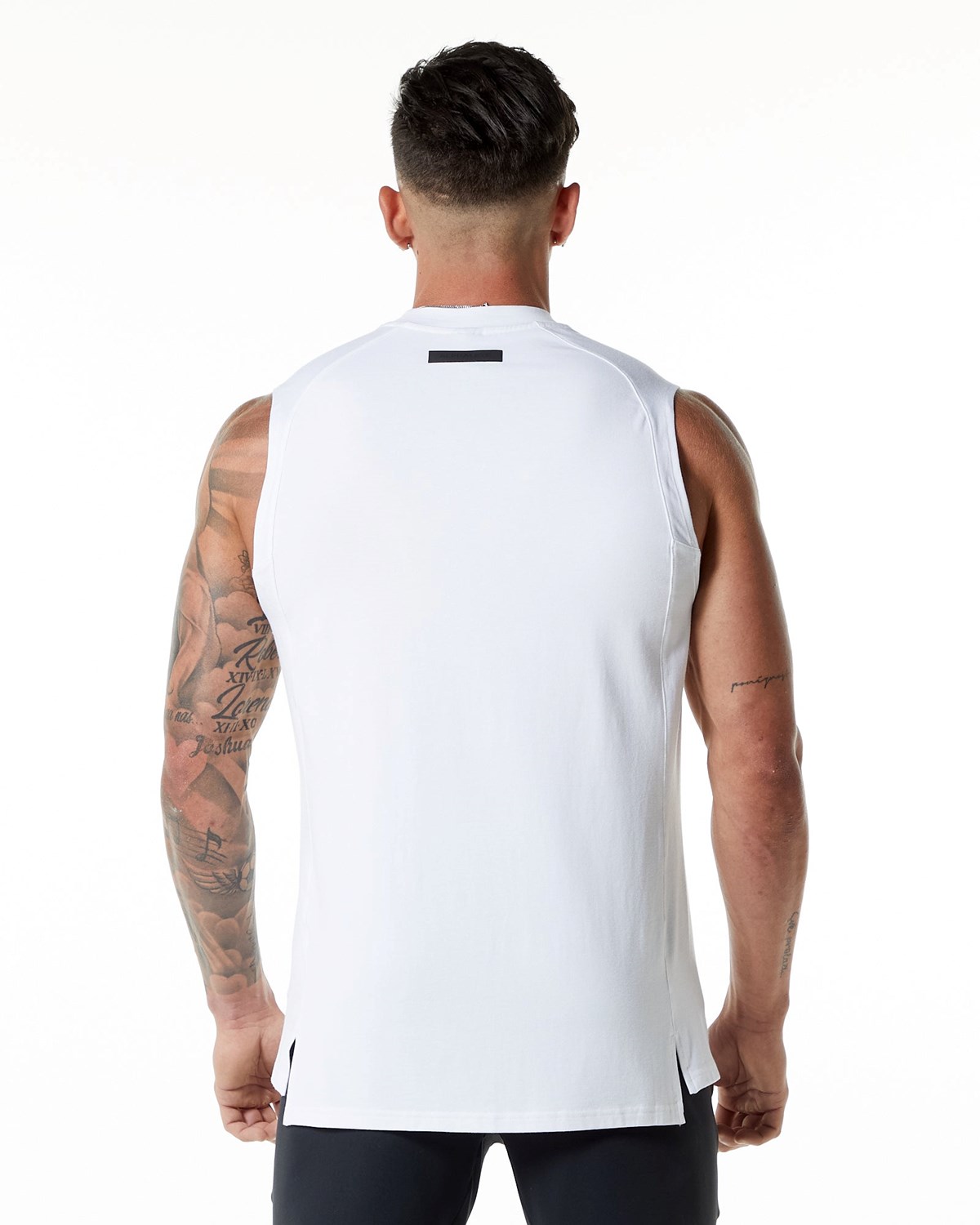 Alphalete High-Neck Premium Tank Biele | 360-GBNDEL