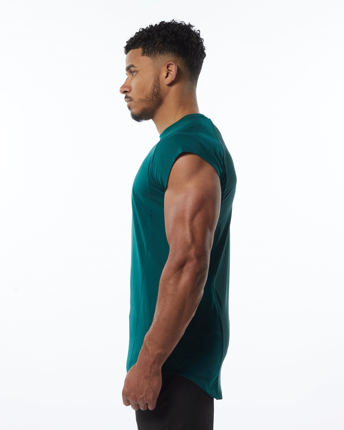 Alphalete High Performance Bez Rukavov Tee Velvet Teal | 153-YCFUWG