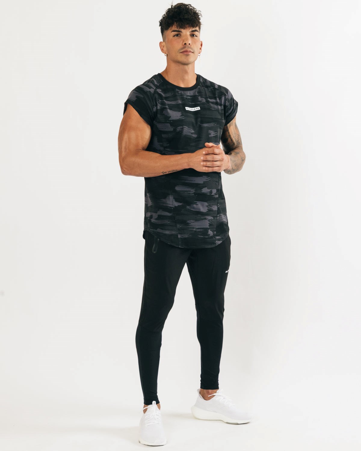 Alphalete High Performance Bez Rukavov Tee Čierne Maskacove | 290-RIXZEW