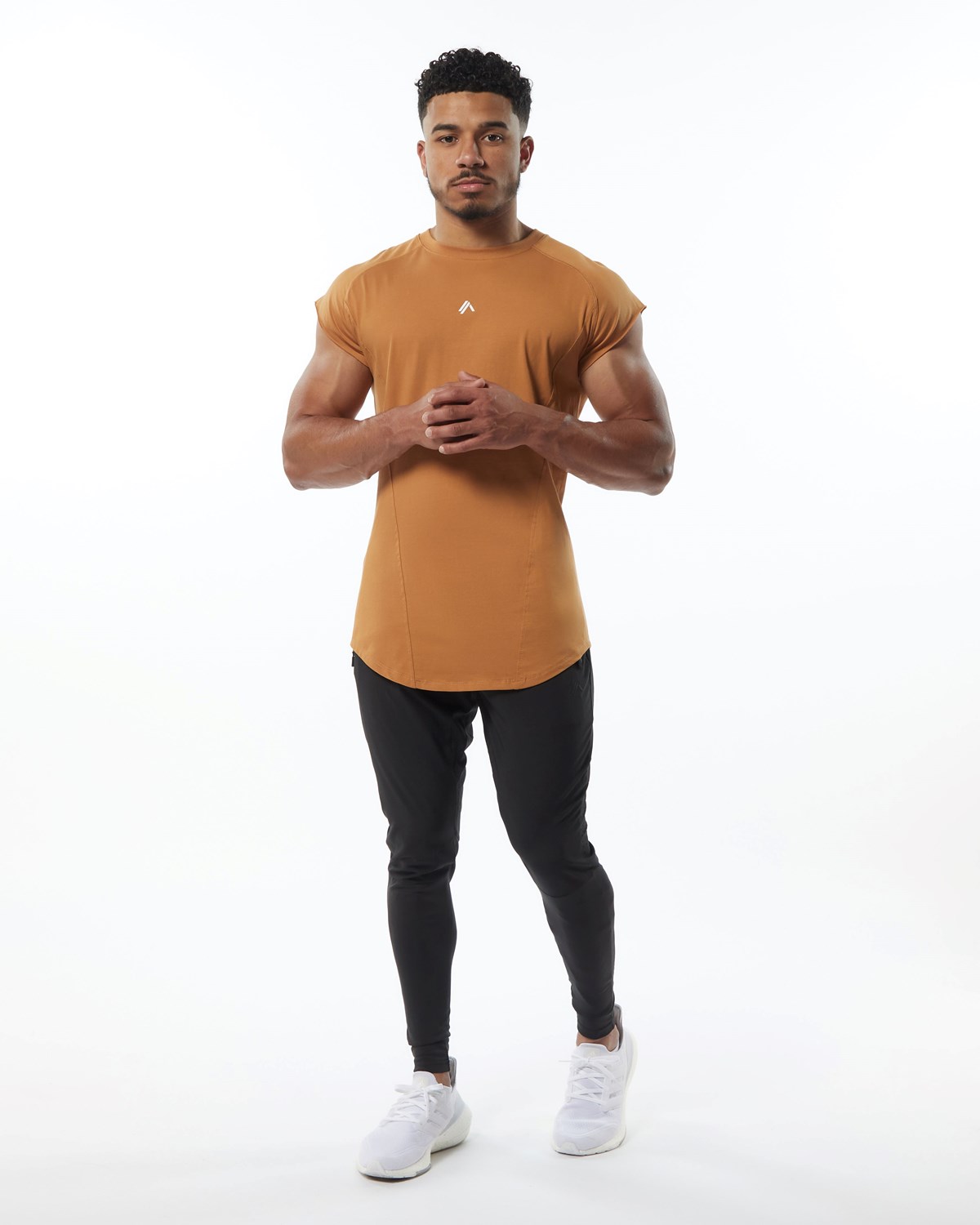 Alphalete High Performance Bez Rukavov Tee Chestnut | 342-CUWKPL