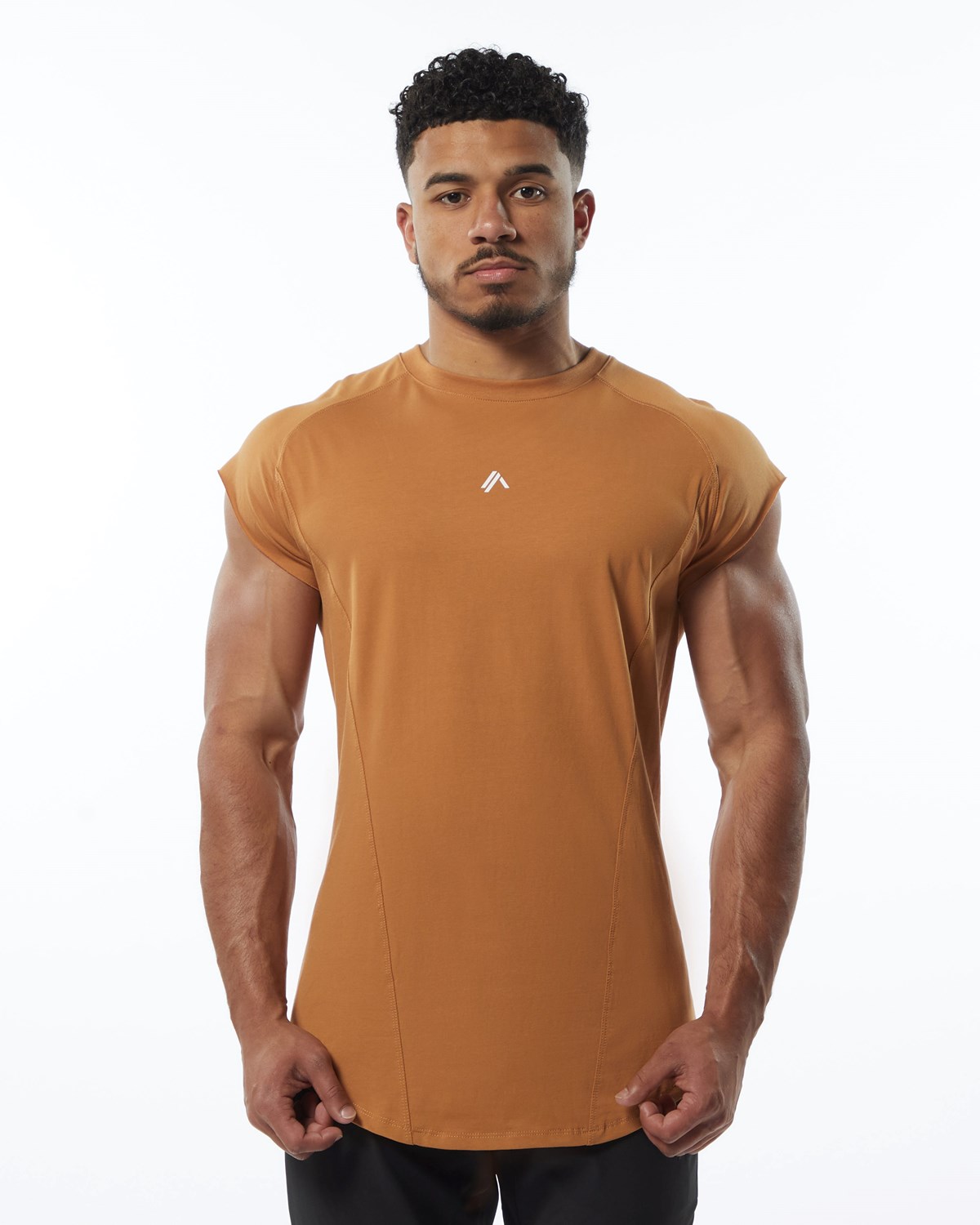 Alphalete High Performance Bez Rukavov Tee Chestnut | 342-CUWKPL