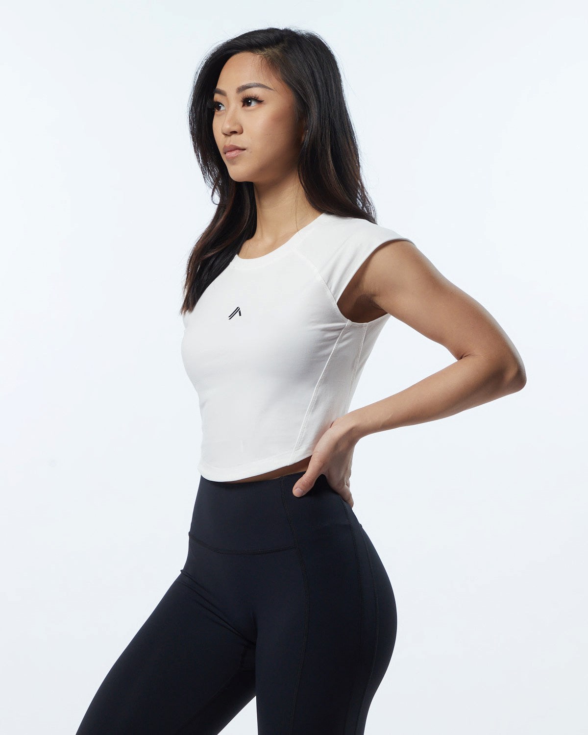 Alphalete High Performance Kratke Sleeve Crop Tee Resin | 039-QBEHOY