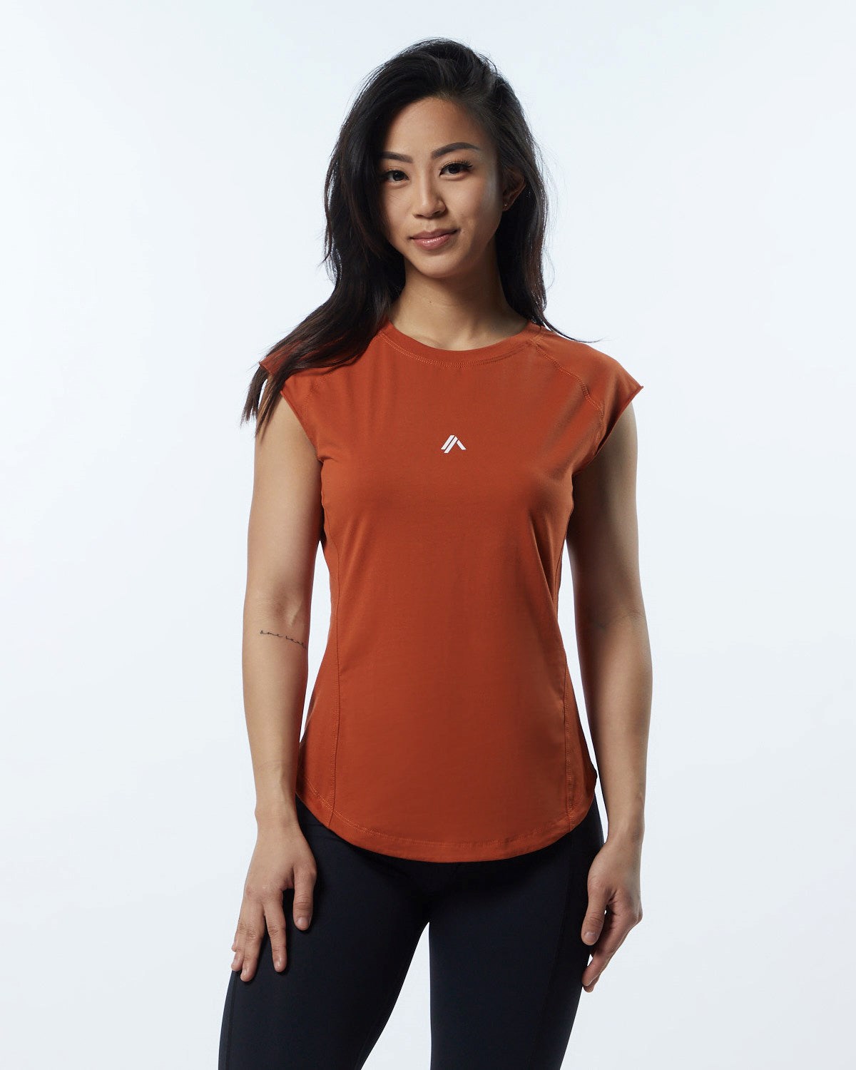 Alphalete High Performance Kratke Sleeve Tee Sour Tangerine | 731-NJOXPS