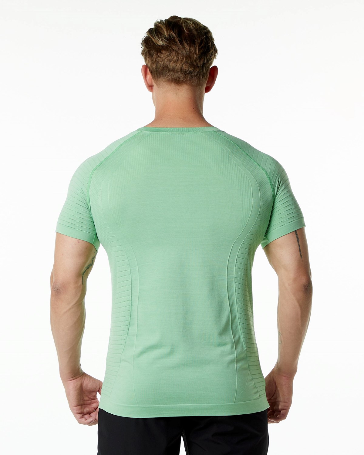 Alphalete High Performance Seamless Kratke Sleeve Tee Pistachio | 083-DTOFIA