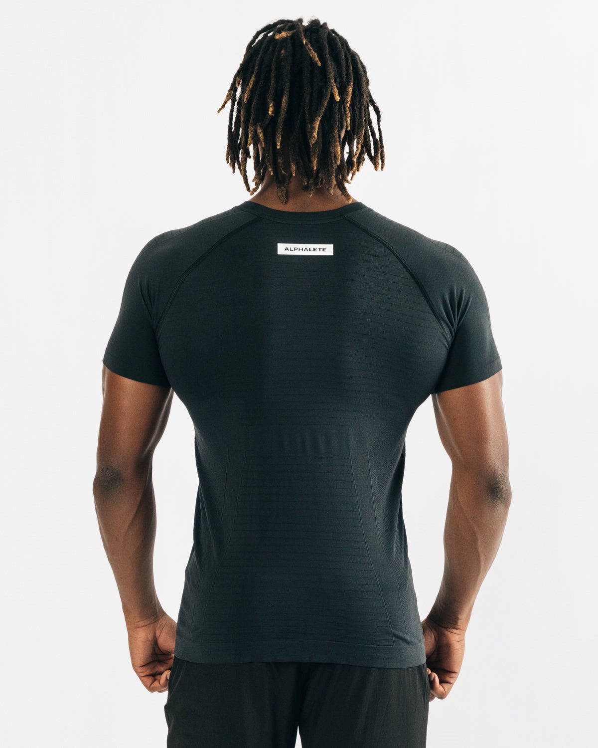 Alphalete High Performance Seamless Kratke Sleeve Tee Čierne | 190-PNHGMB