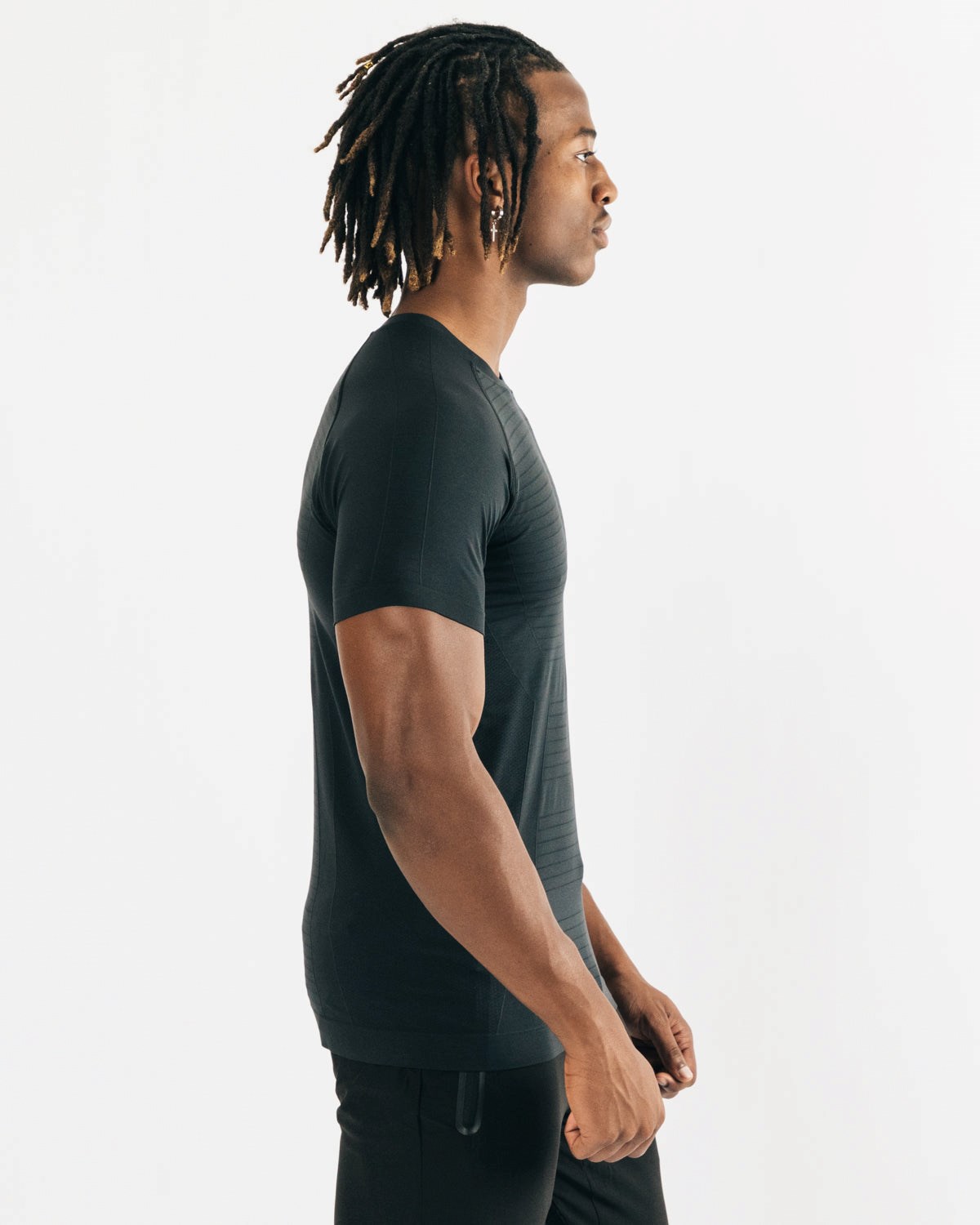 Alphalete High Performance Seamless Kratke Sleeve Tee Čierne | 190-PNHGMB