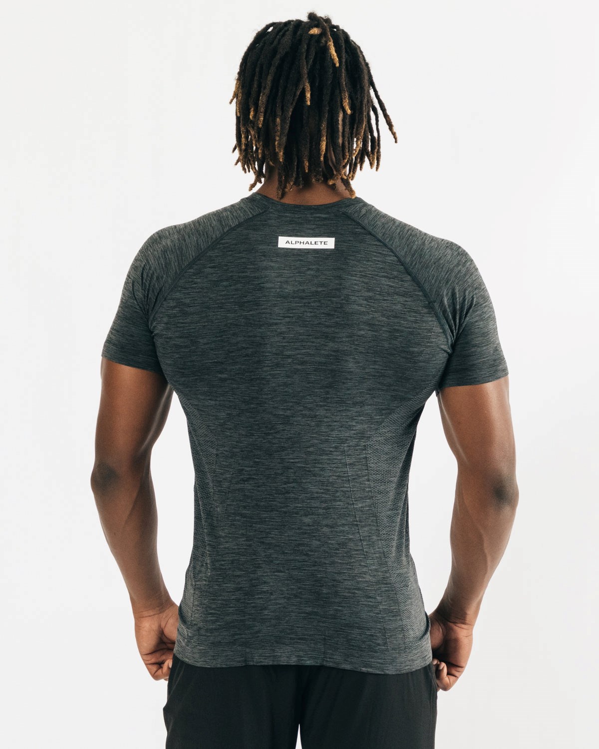 Alphalete High Performance Seamless Kratke Sleeve Tee Čierne | 264-FSKIEP