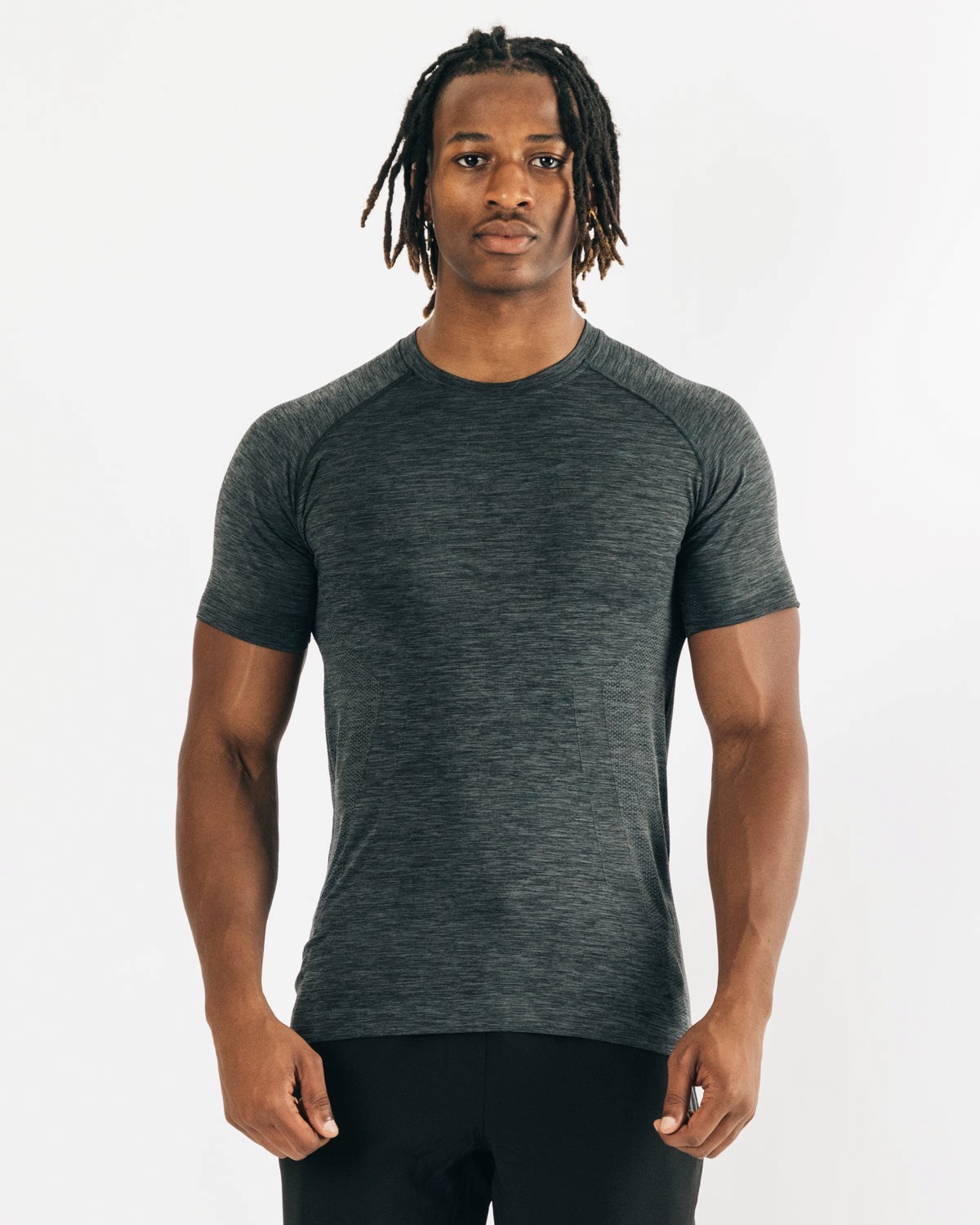 Alphalete High Performance Seamless Kratke Sleeve Tee Čierne | 264-FSKIEP