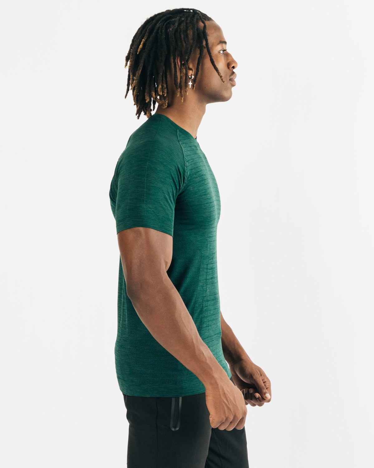 Alphalete High Performance Seamless Kratke Sleeve Tee Darkest Pine | 567-WIJKUA