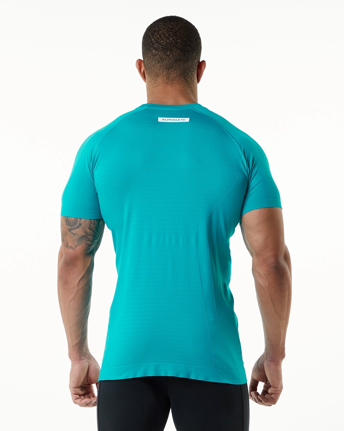 Alphalete High Performance Seamless Kratke Sleeve Tee Ocean | 623-RPLSMY