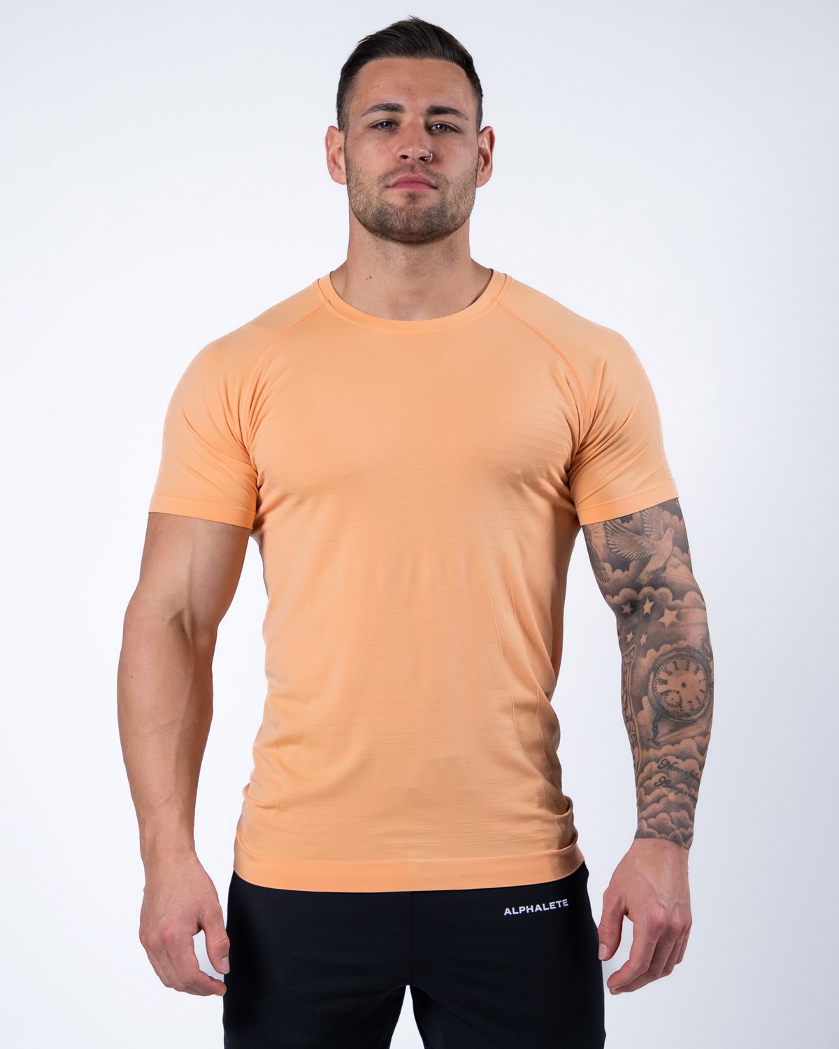 Alphalete High Performance Seamless Kratke Sleeve Tee Koralove | 860-WHEVTN