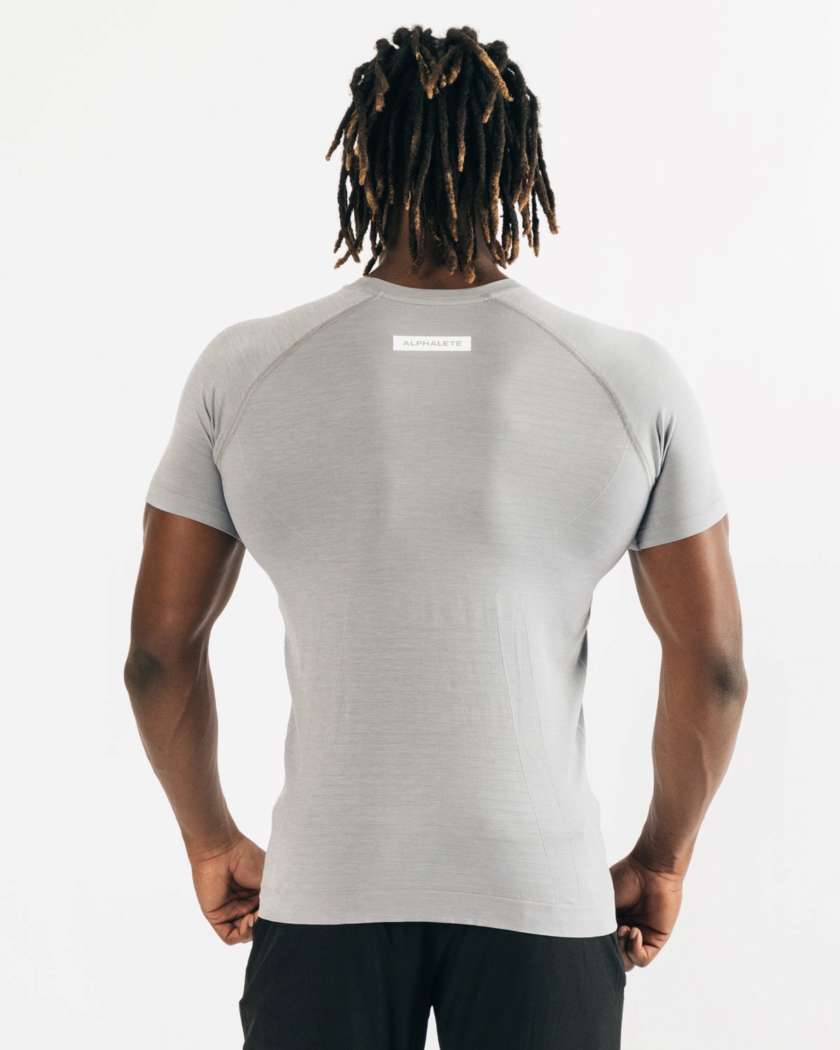 Alphalete High Performance Seamless Kratke Sleeve Tee Siva | 931-FIKVAU