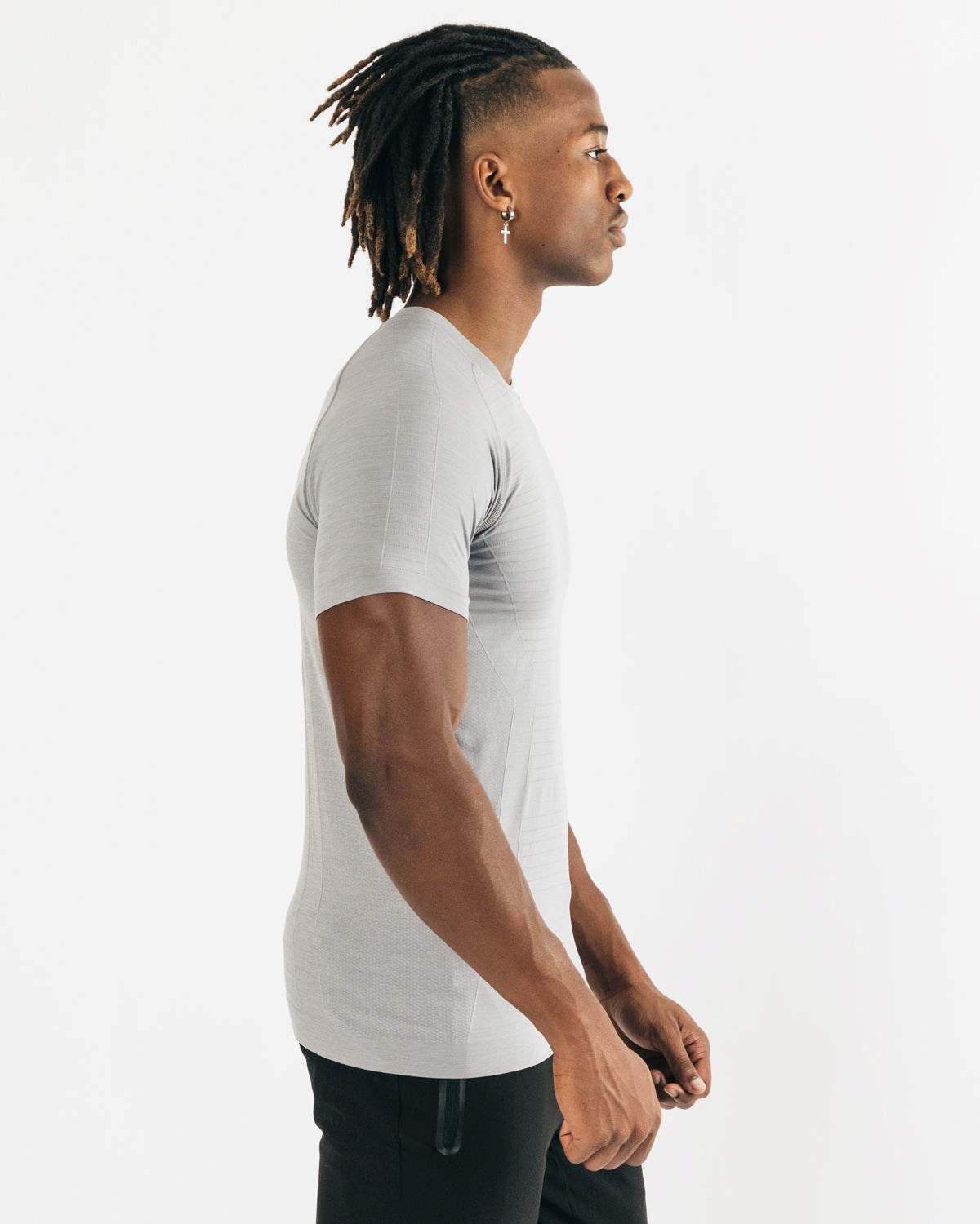 Alphalete High Performance Seamless Kratke Sleeve Tee Siva | 931-FIKVAU