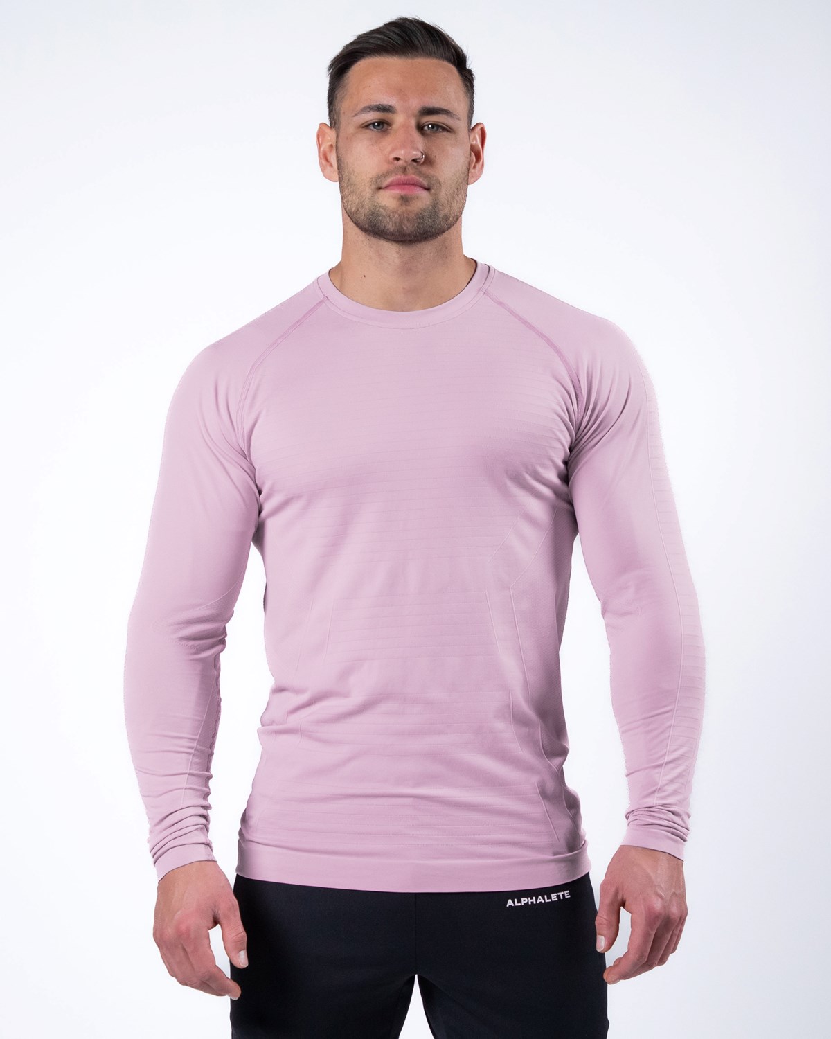 Alphalete High Performance Seamless Long Sleeve Tee Bloom | 062-ZVRFDC