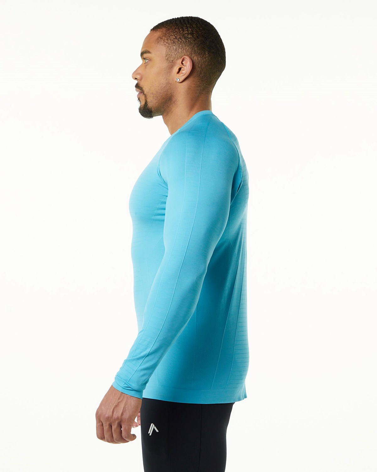 Alphalete High Performance Seamless Long Sleeve Tee Faded Ocean | 079-FCLMZR