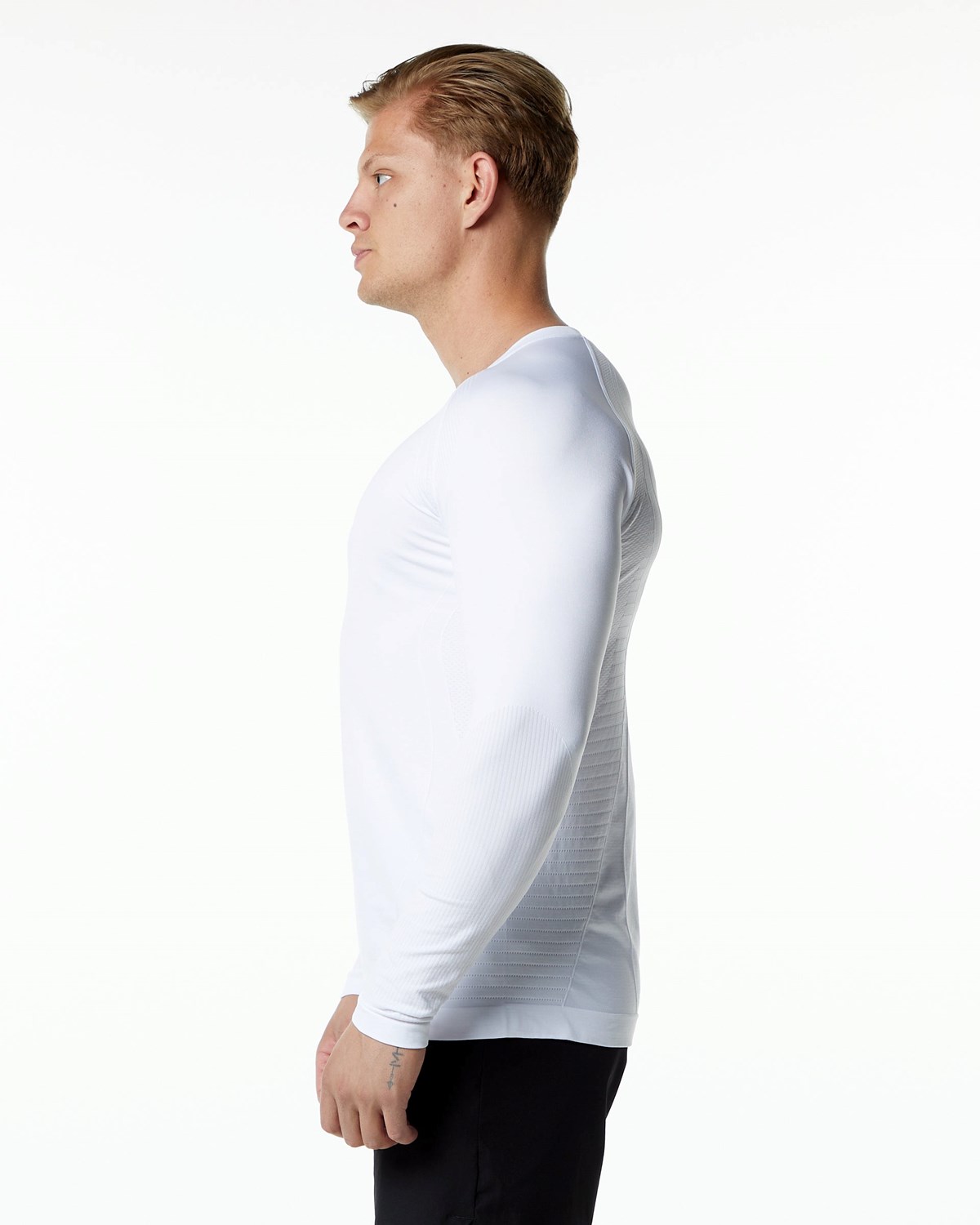 Alphalete High Performance Seamless Long Sleeve Tee Biele | 508-GOQIWR