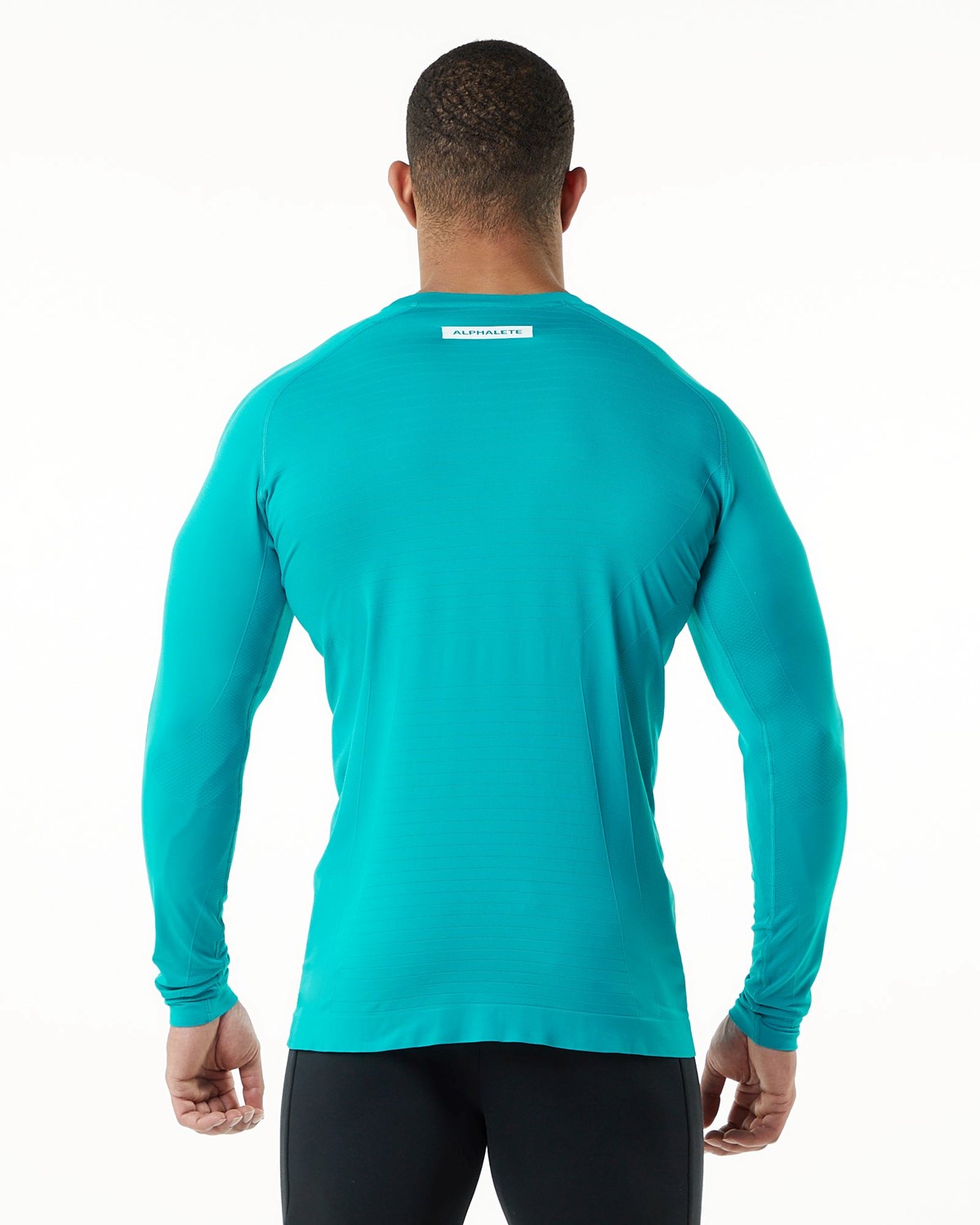 Alphalete High Performance Seamless Long Sleeve Tee Ocean | 632-NYKFEQ