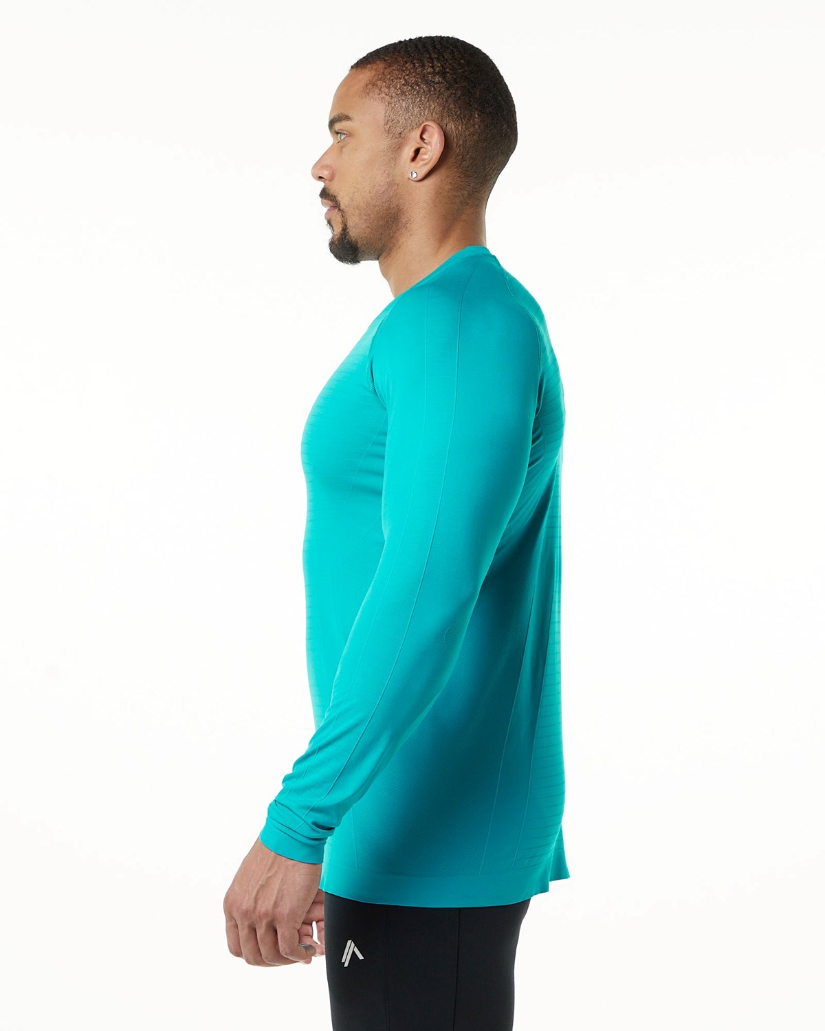 Alphalete High Performance Seamless Long Sleeve Tee Ocean | 632-NYKFEQ