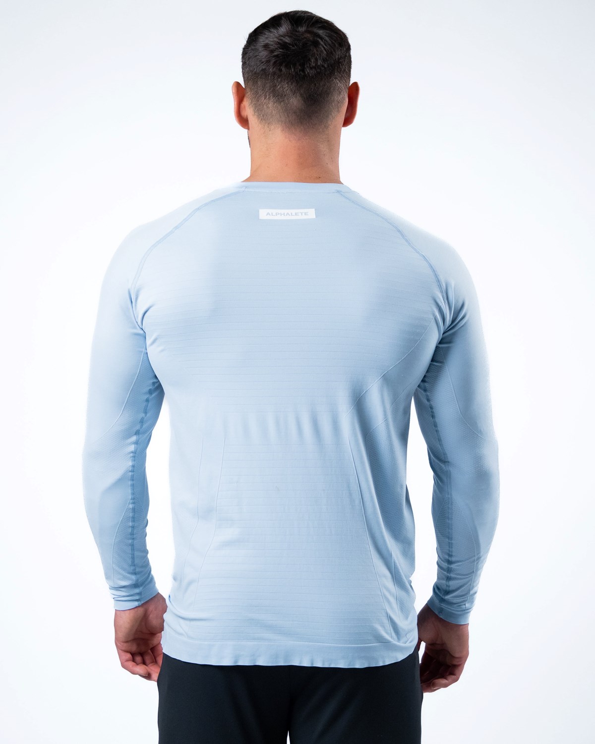 Alphalete High Performance Seamless Long Sleeve Tee Modre | 796-NKTWZM