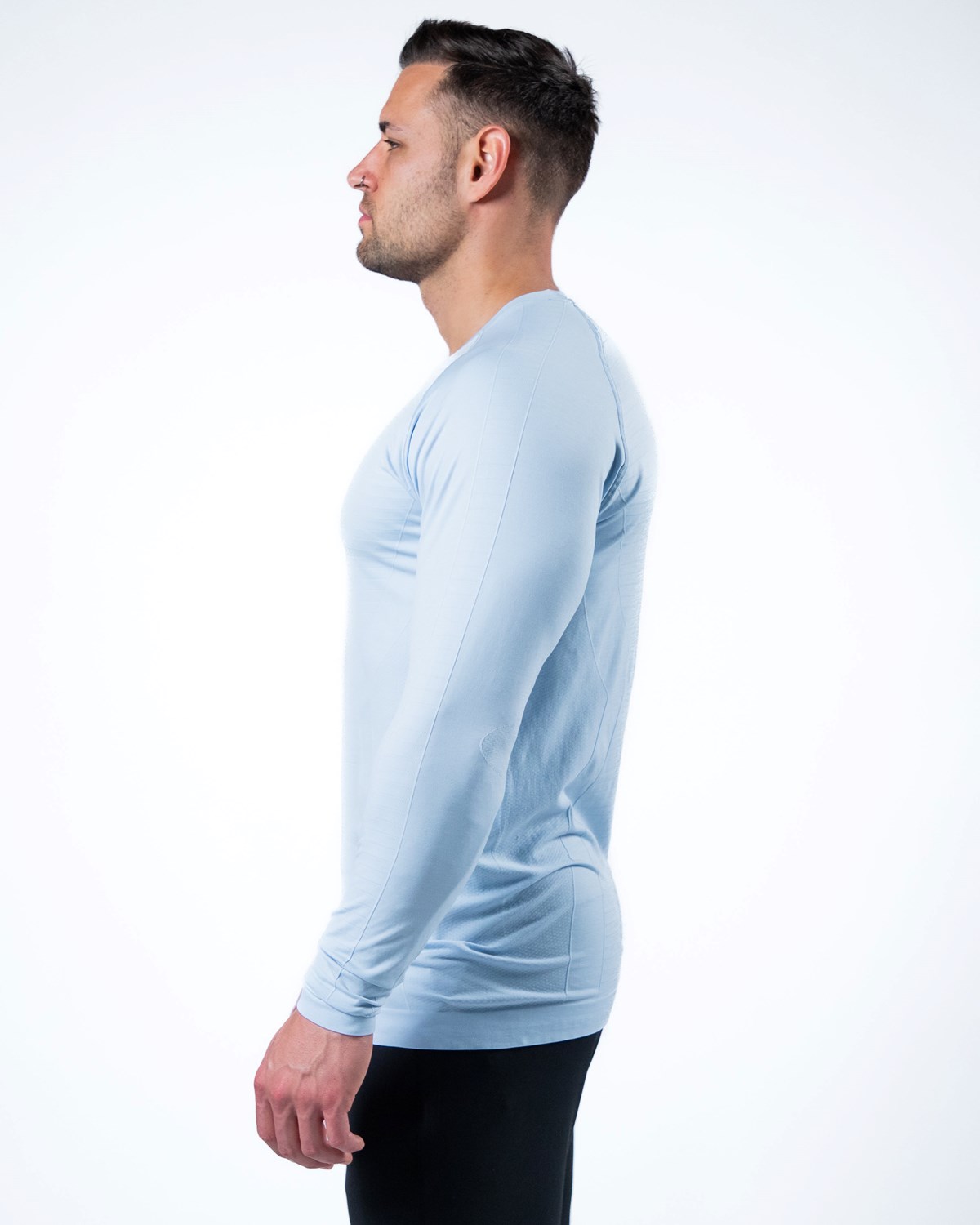 Alphalete High Performance Seamless Long Sleeve Tee Modre | 796-NKTWZM