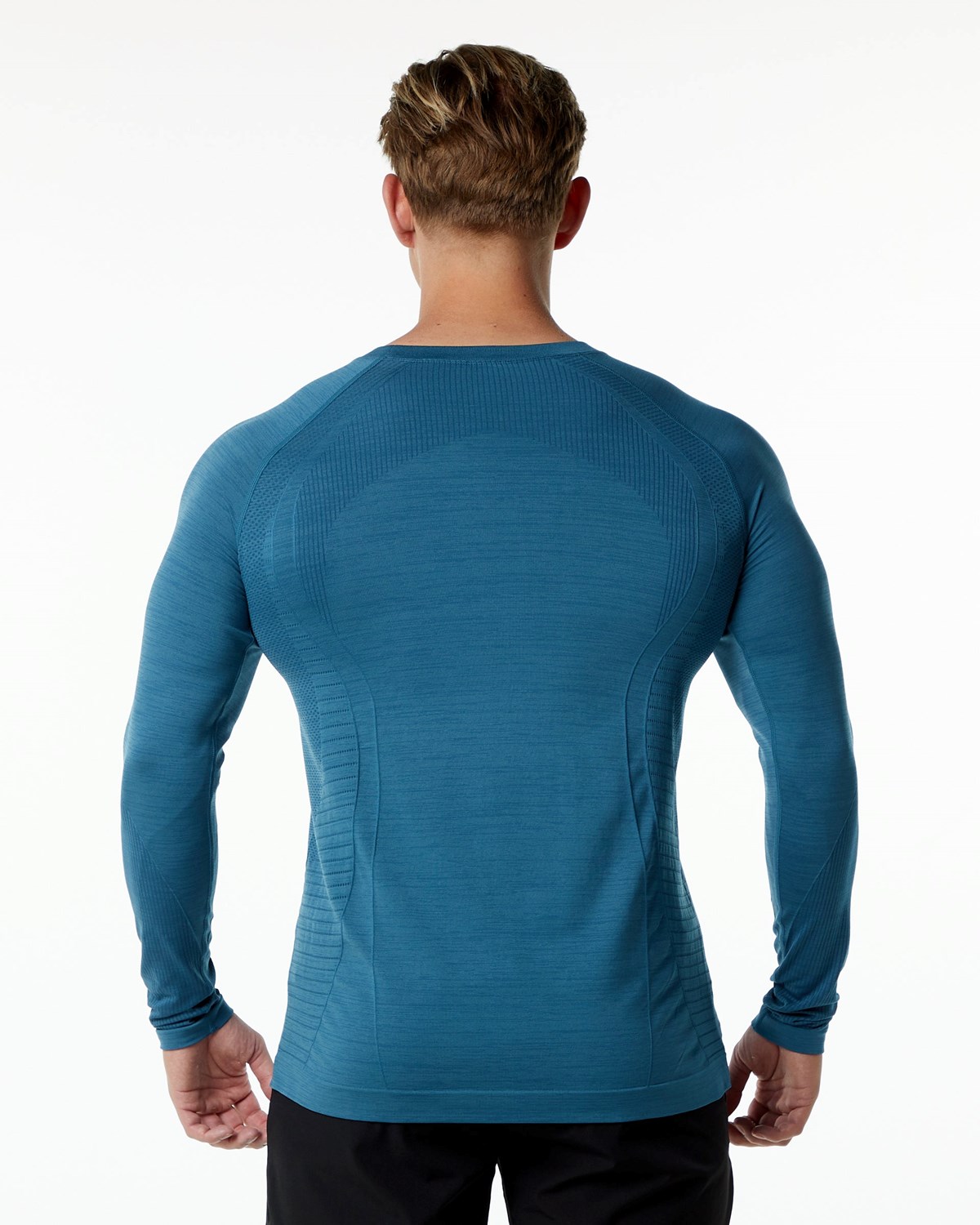 Alphalete High Performance Seamless Long Sleeve Tee Modre | 827-IQLEHS