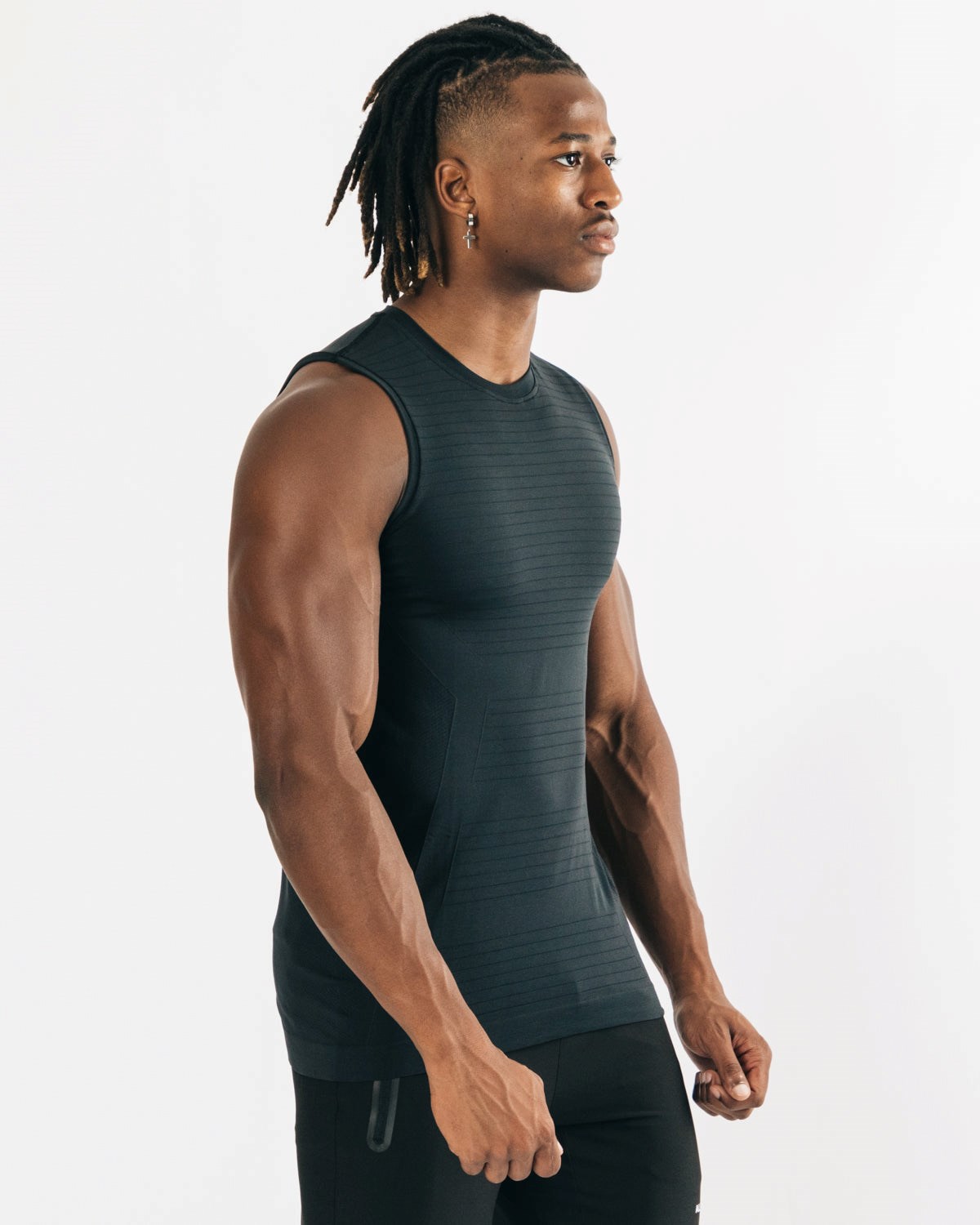 Alphalete High Performance Seamless Tank Čierne | 603-GVPFBN