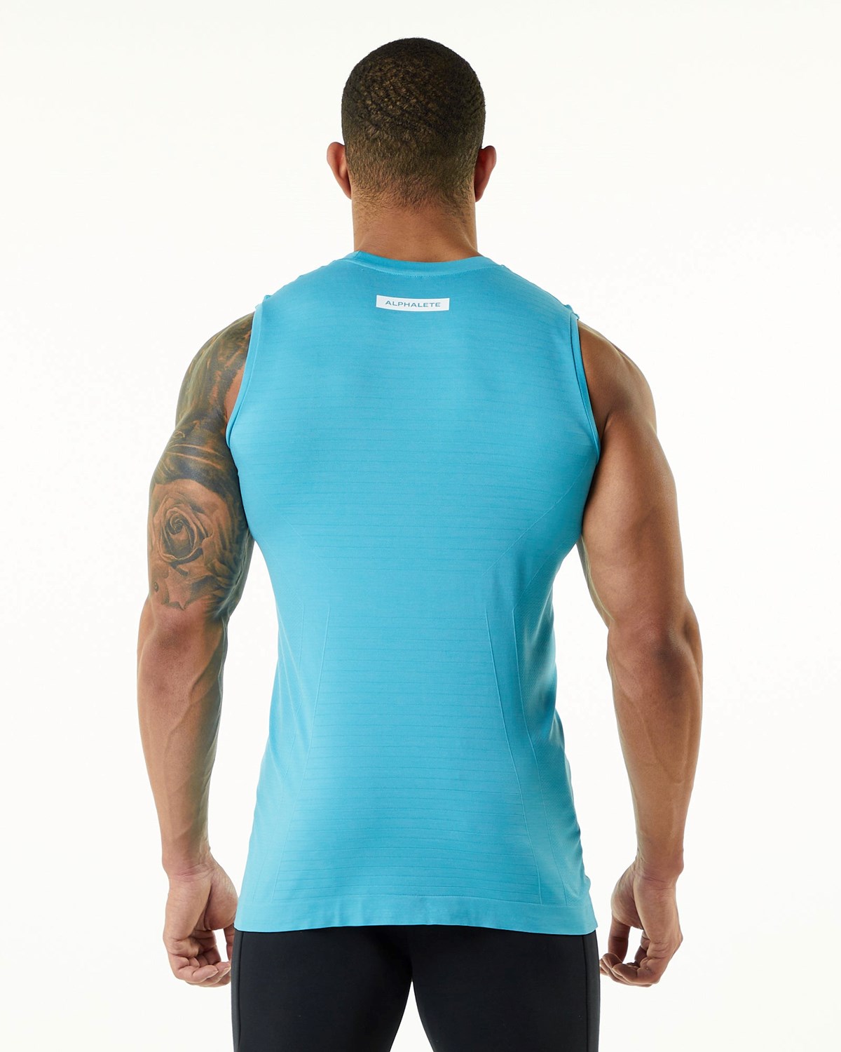 Alphalete High Performance Seamless Tank Faded Ocean | 641-WOFZKQ