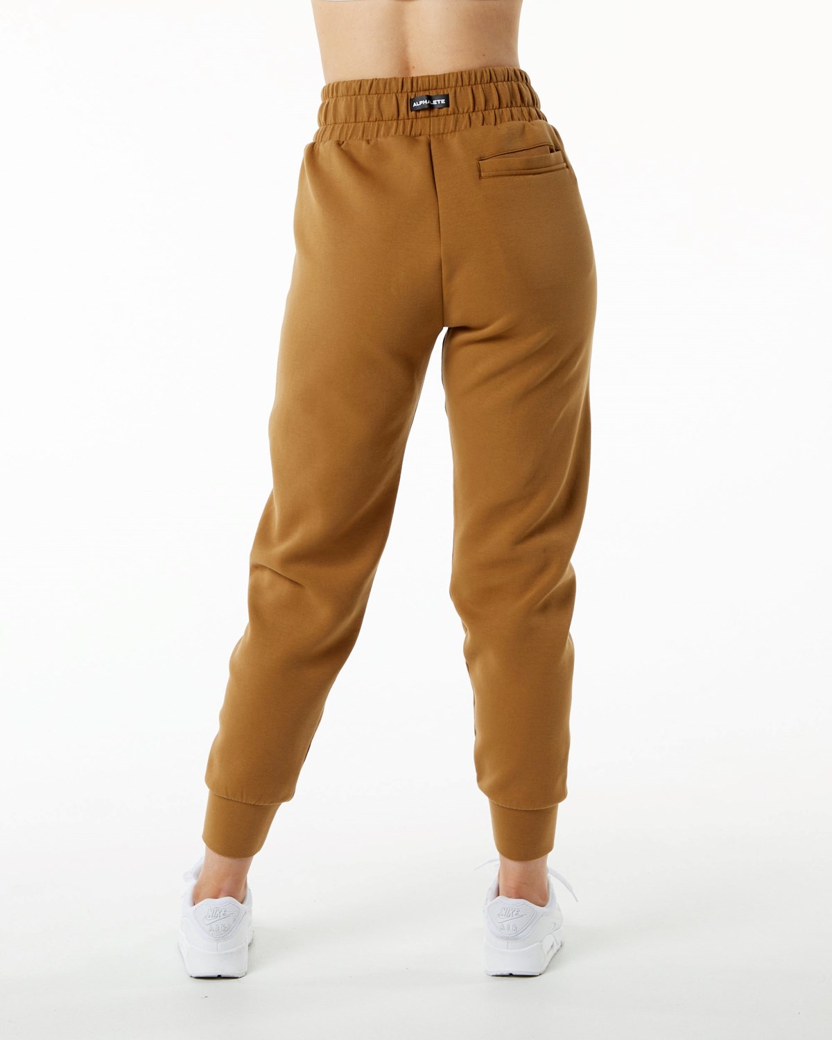 Alphalete Interlock Knit Cuffed Jogger Almond | 051-ZPKSUH