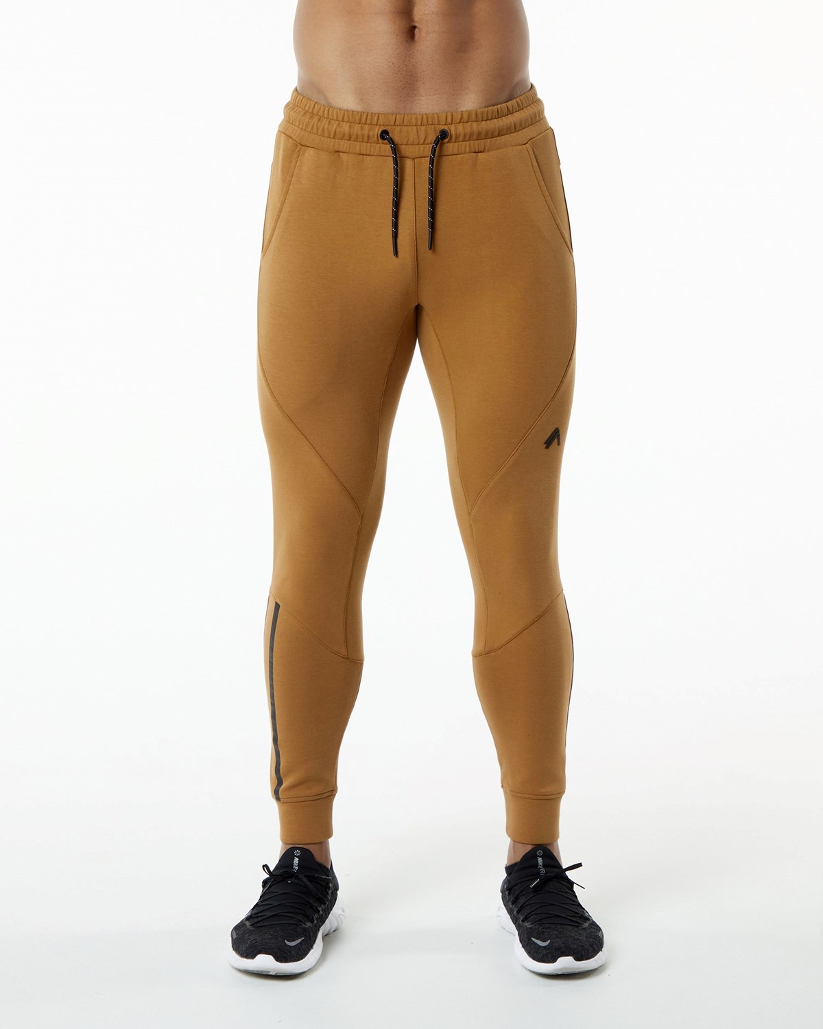 Alphalete Interlock Knit Cuffed Jogger Almond | 271-QALRSF