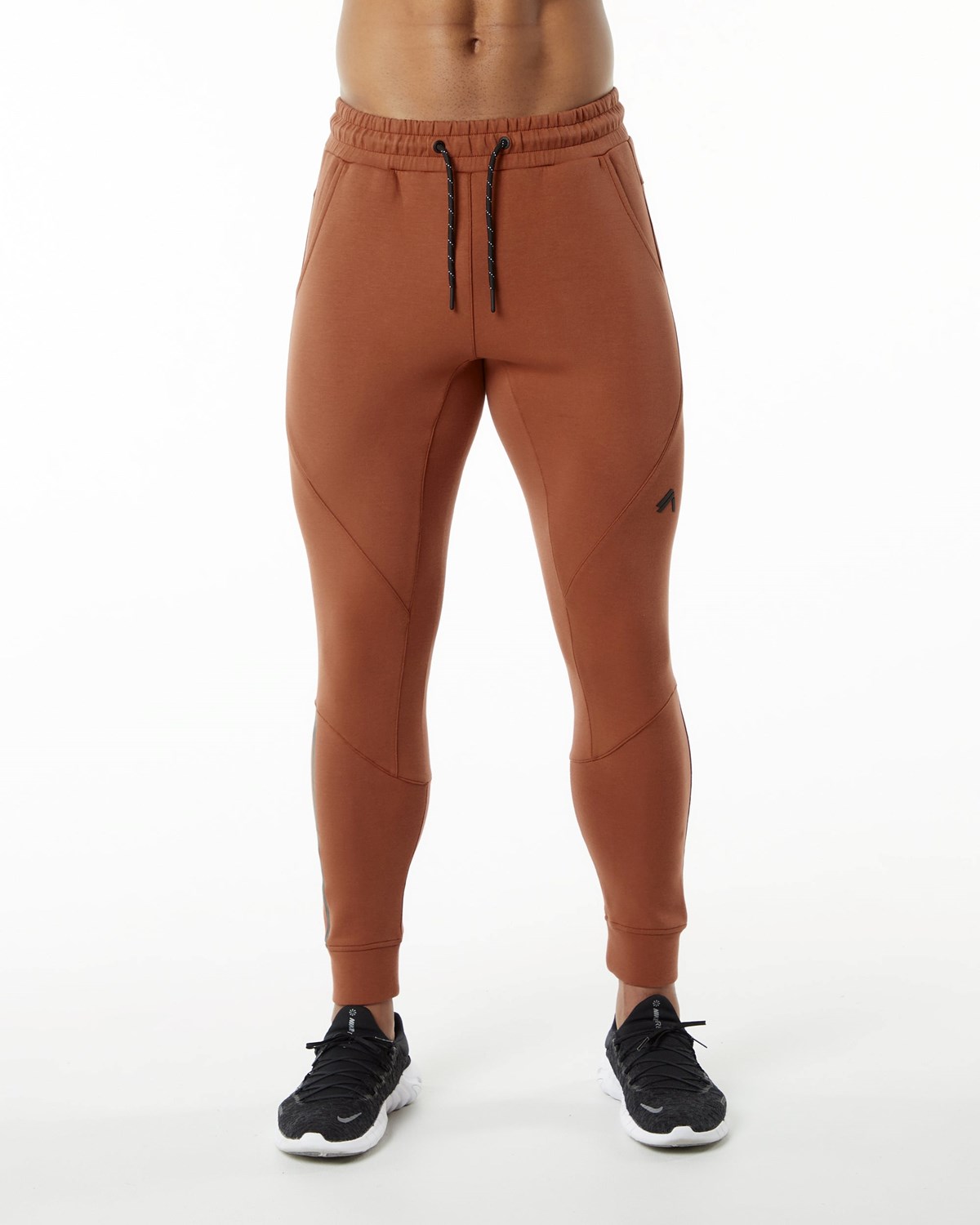 Alphalete Interlock Knit Cuffed Jogger Brick | 407-OPLQRV