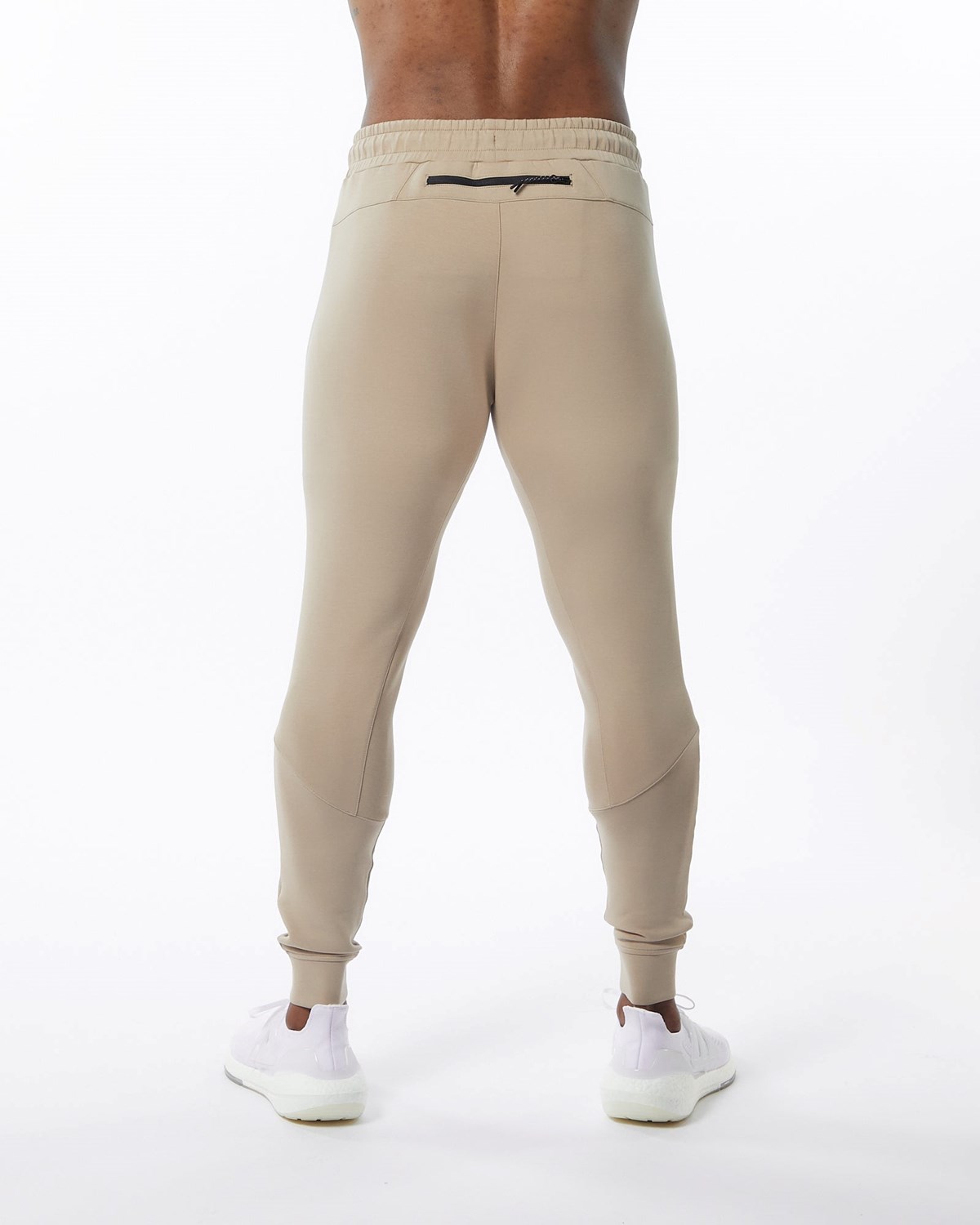 Alphalete Interlock Knit Cuffed Jogger Tan | 038-WKUQGN