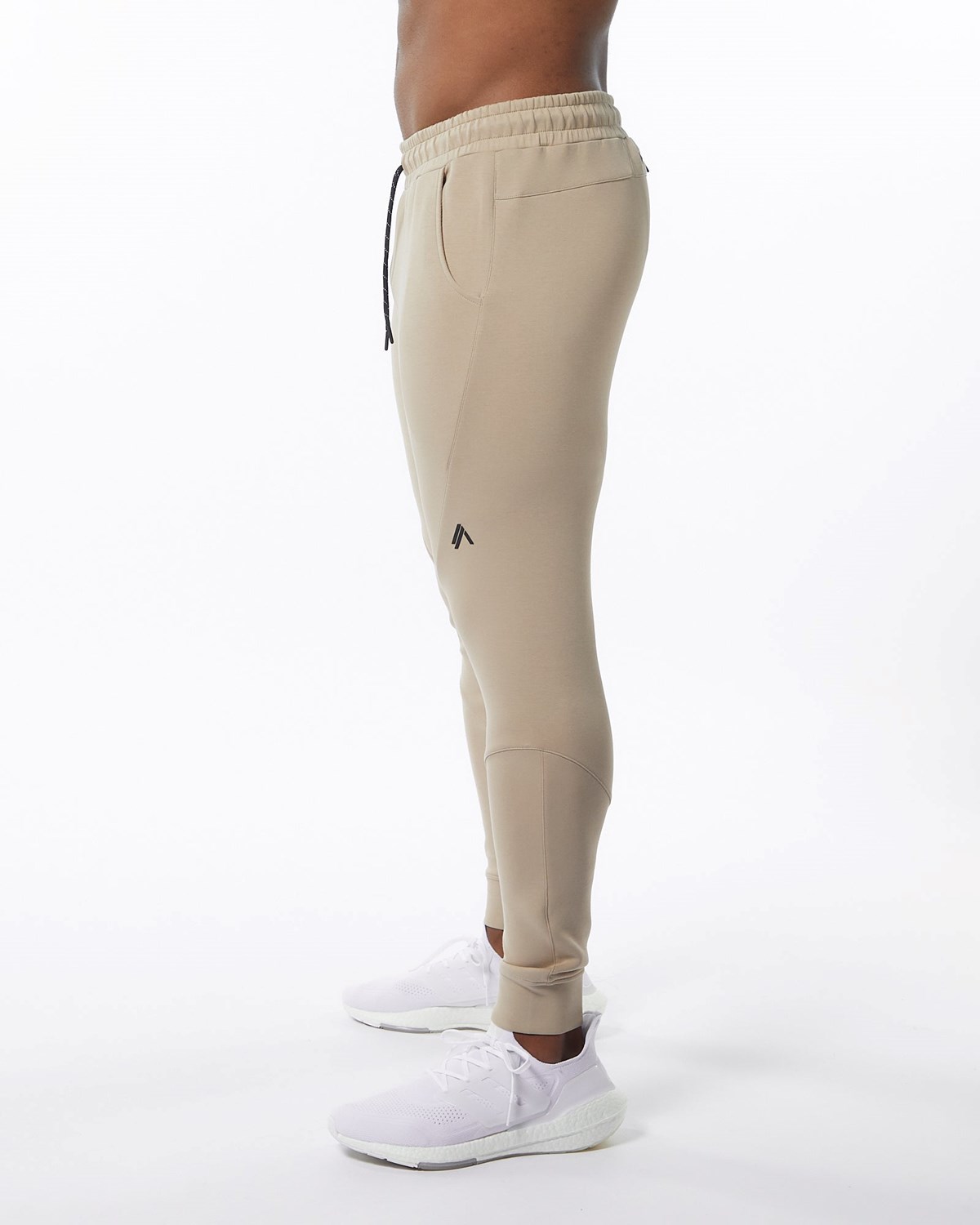 Alphalete Interlock Knit Cuffed Jogger Tan | 038-WKUQGN