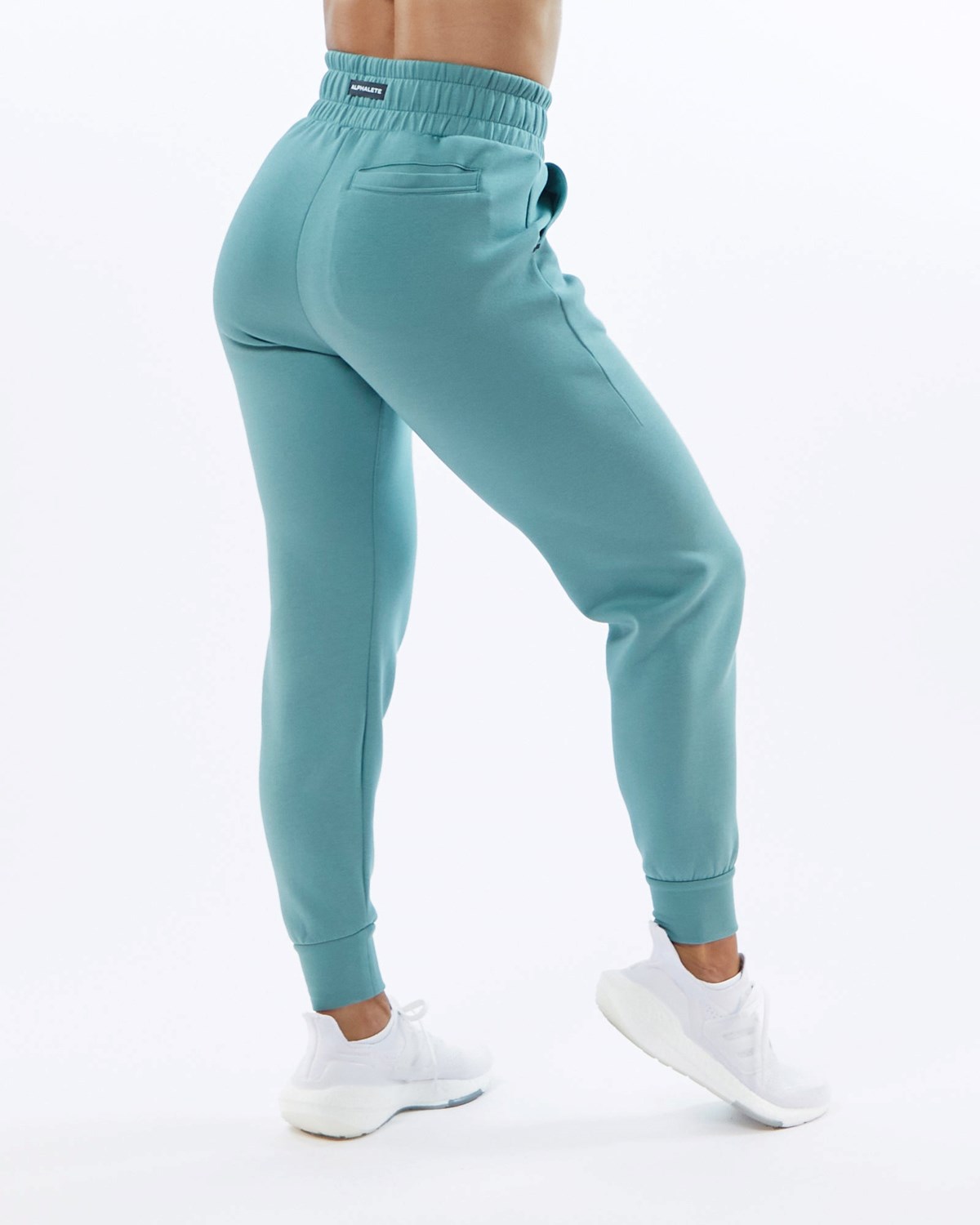 Alphalete Interlock Knit Cuffed Jogger Teal | 157-URQAMV