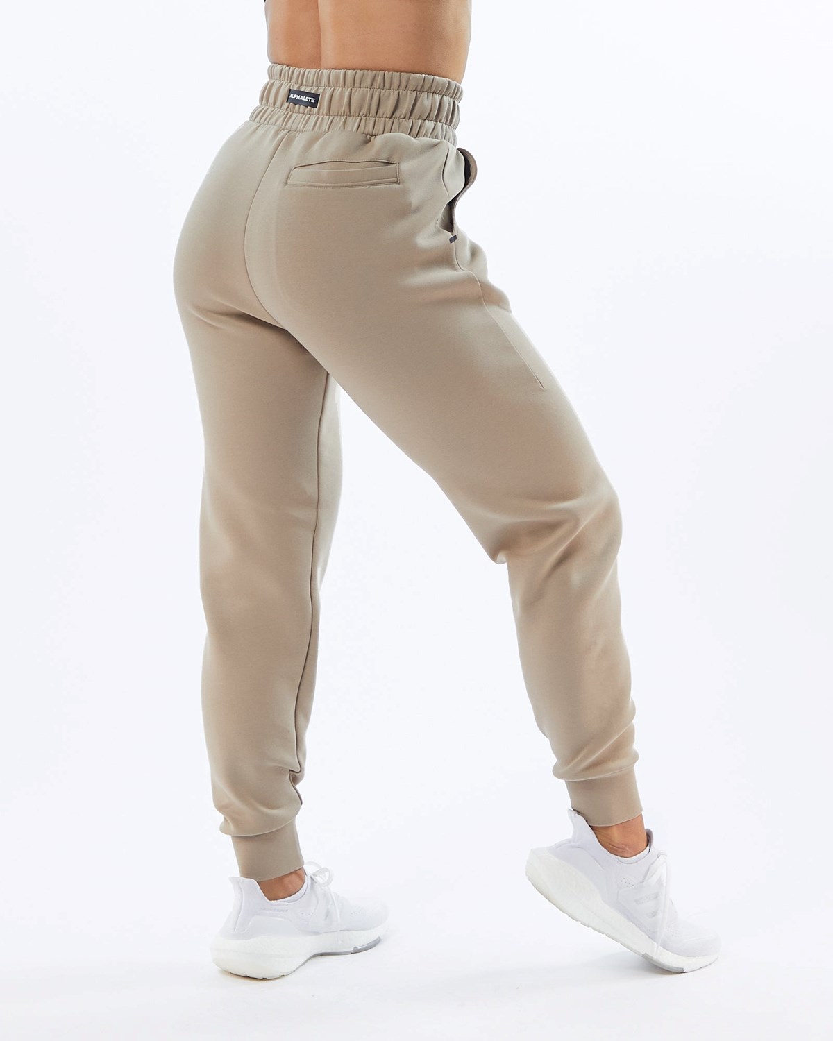 Alphalete Interlock Knit Cuffed Jogger Tan | 567-AWQXCL