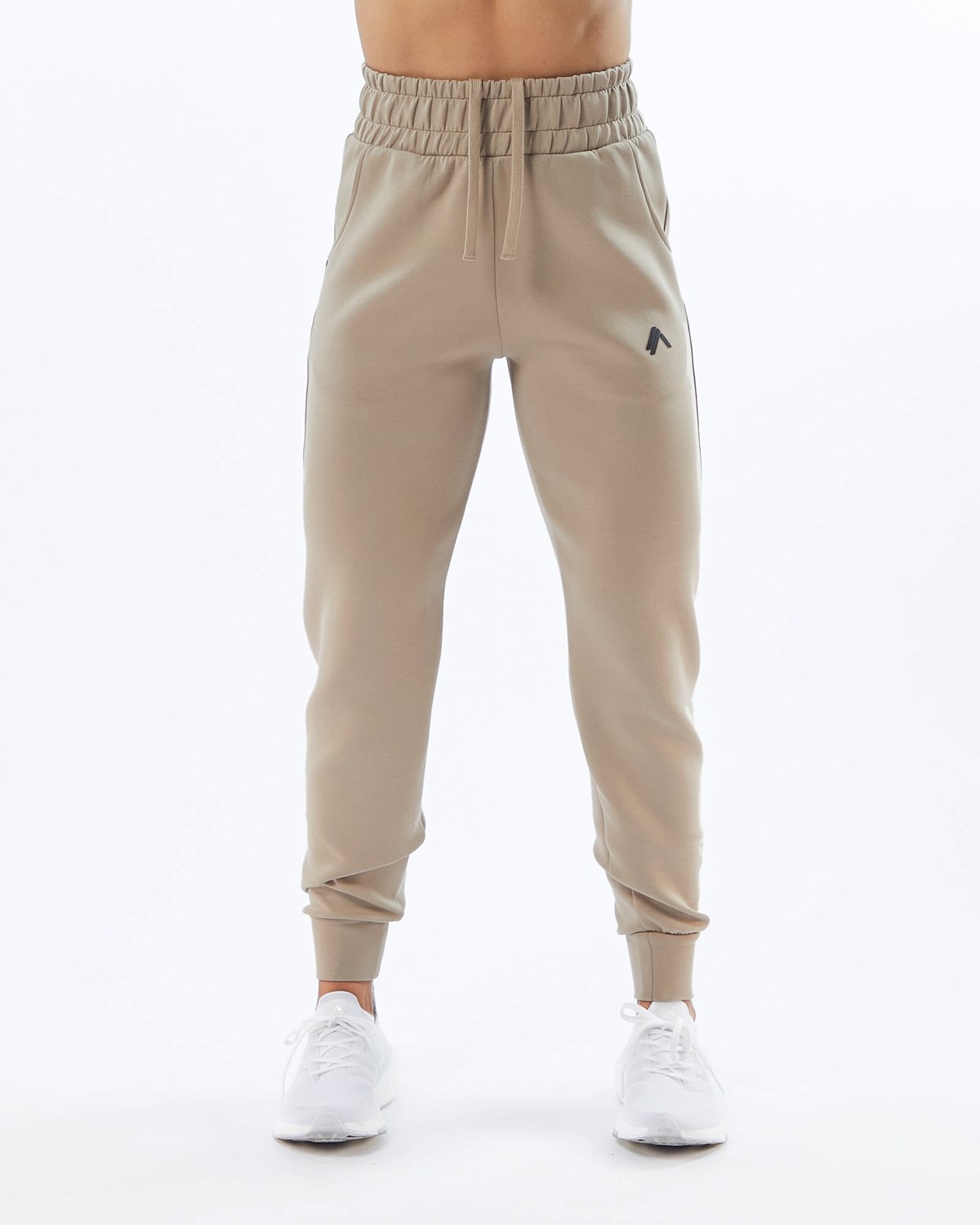 Alphalete Interlock Knit Cuffed Jogger Tan | 567-AWQXCL