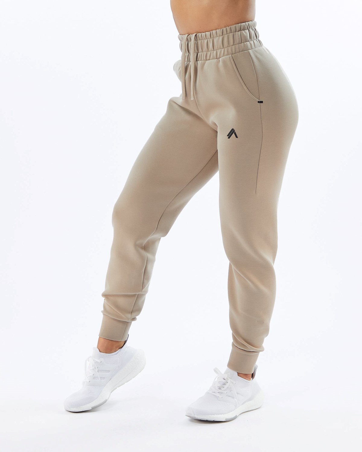 Alphalete Interlock Knit Cuffed Jogger Tan | 567-AWQXCL