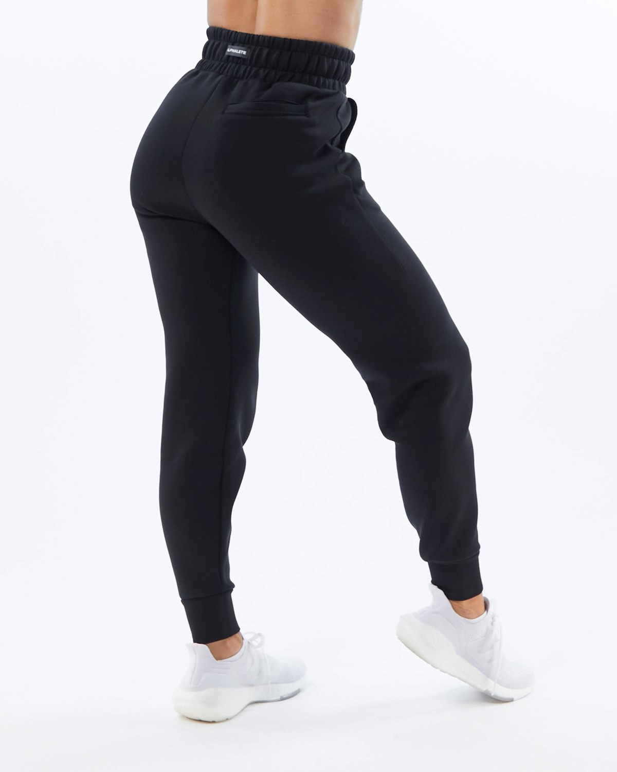 Alphalete Interlock Knit Cuffed Jogger Čierne | 364-MXVYRH