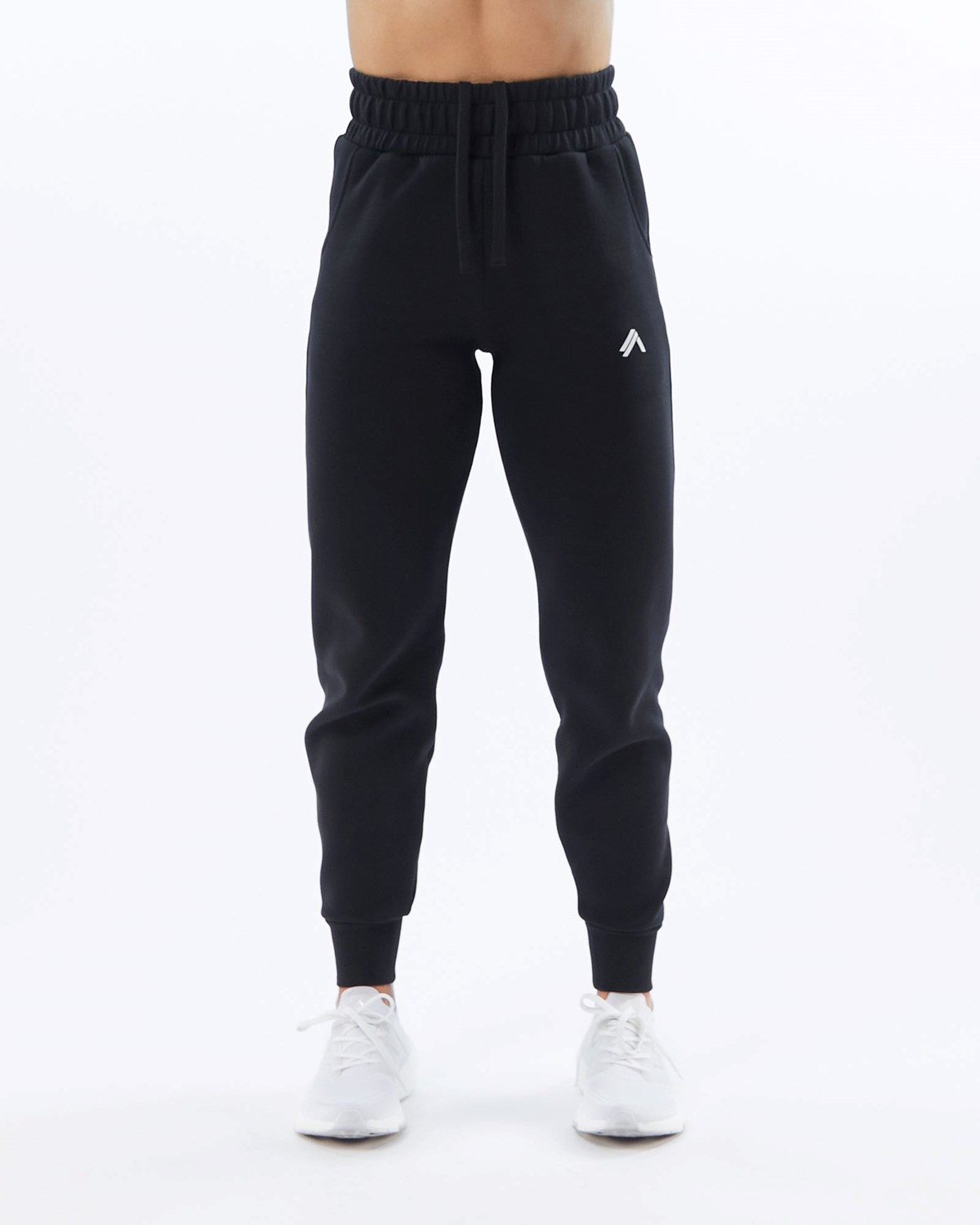 Alphalete Interlock Knit Cuffed Jogger Čierne | 364-MXVYRH