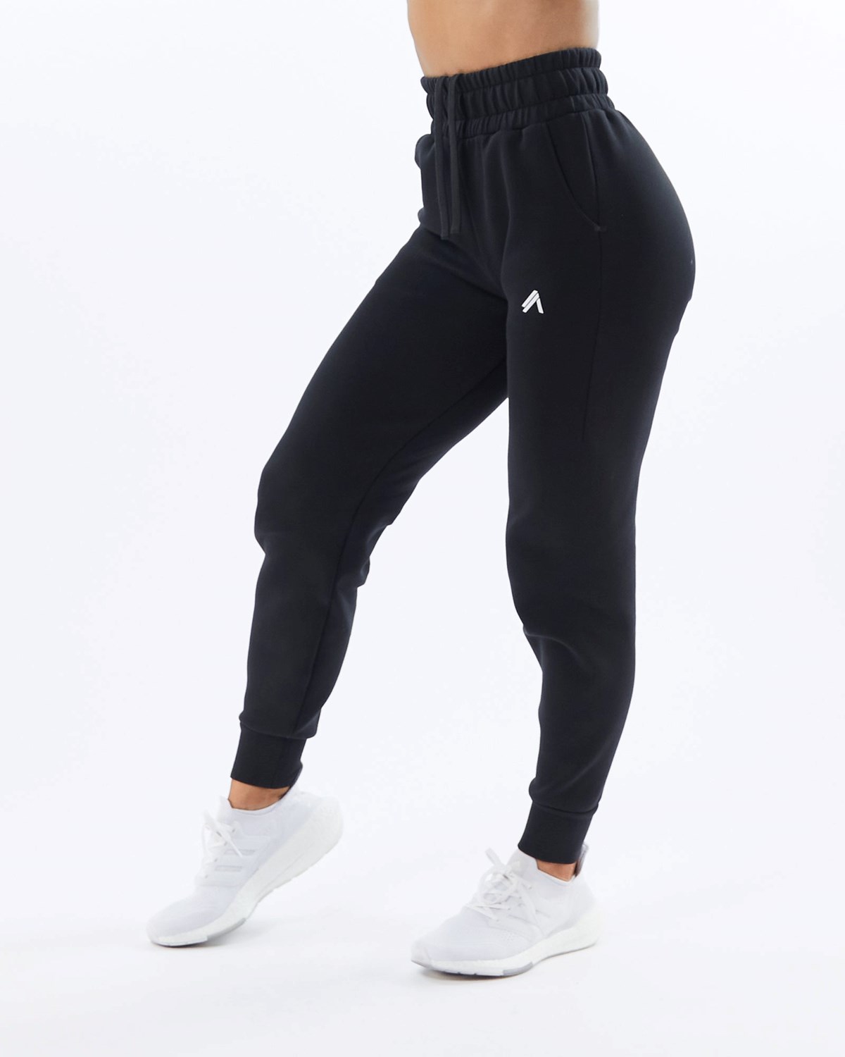 Alphalete Interlock Knit Cuffed Jogger Čierne | 364-MXVYRH