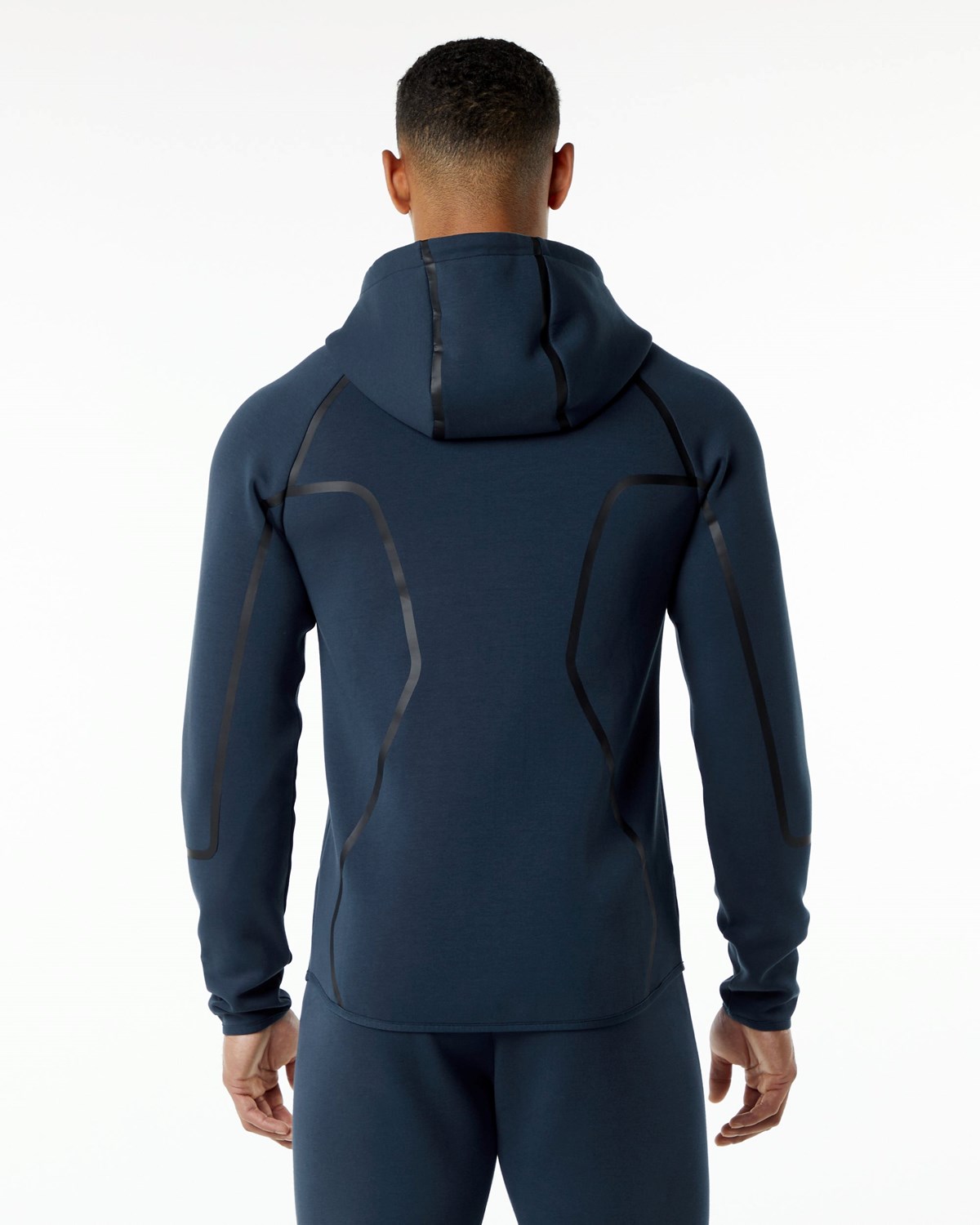 Alphalete Interlock Knit Full-Zip Hoodie Námornícka Modrá | 034-YTBGSM